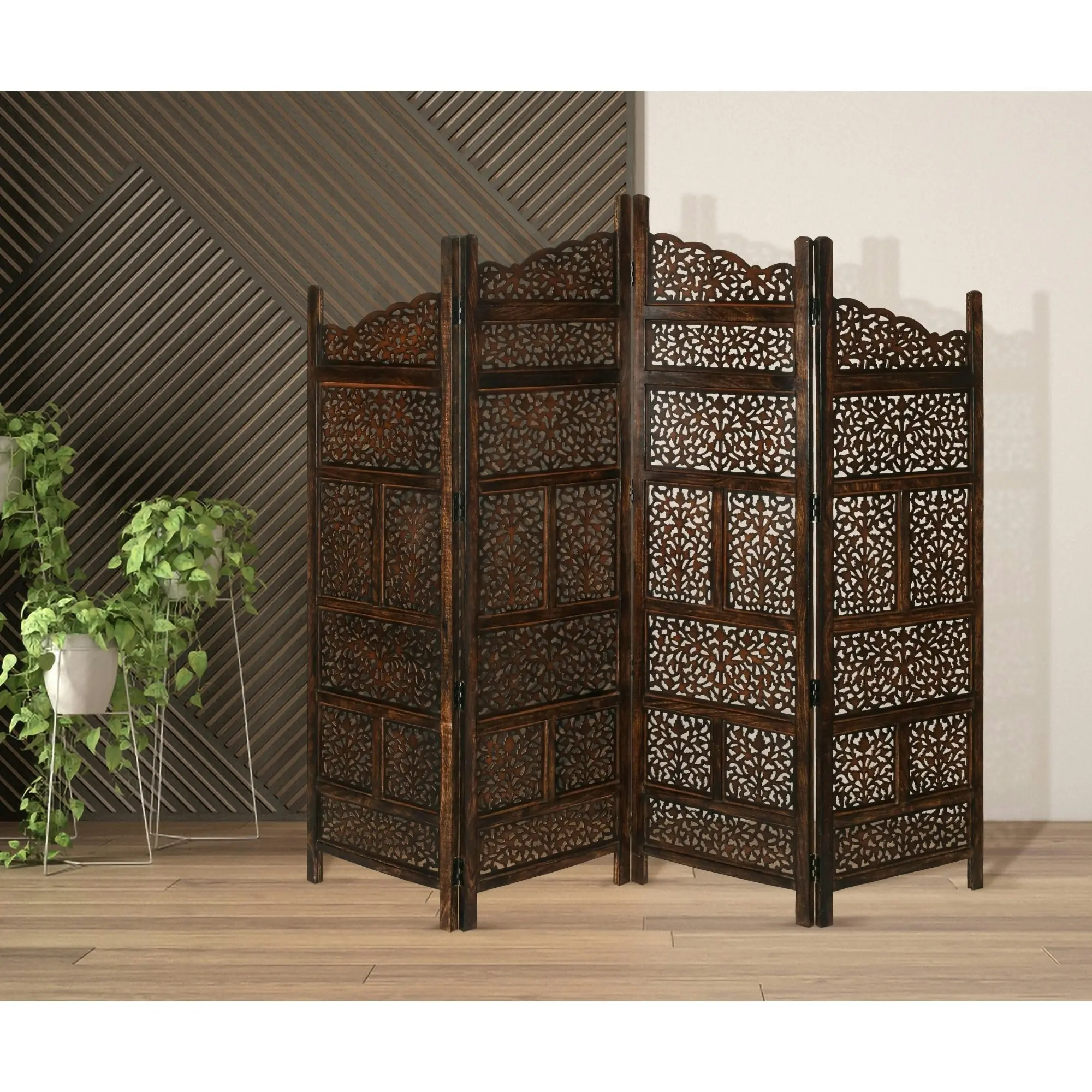 Vasco Room Screen Divider Burnt Brown