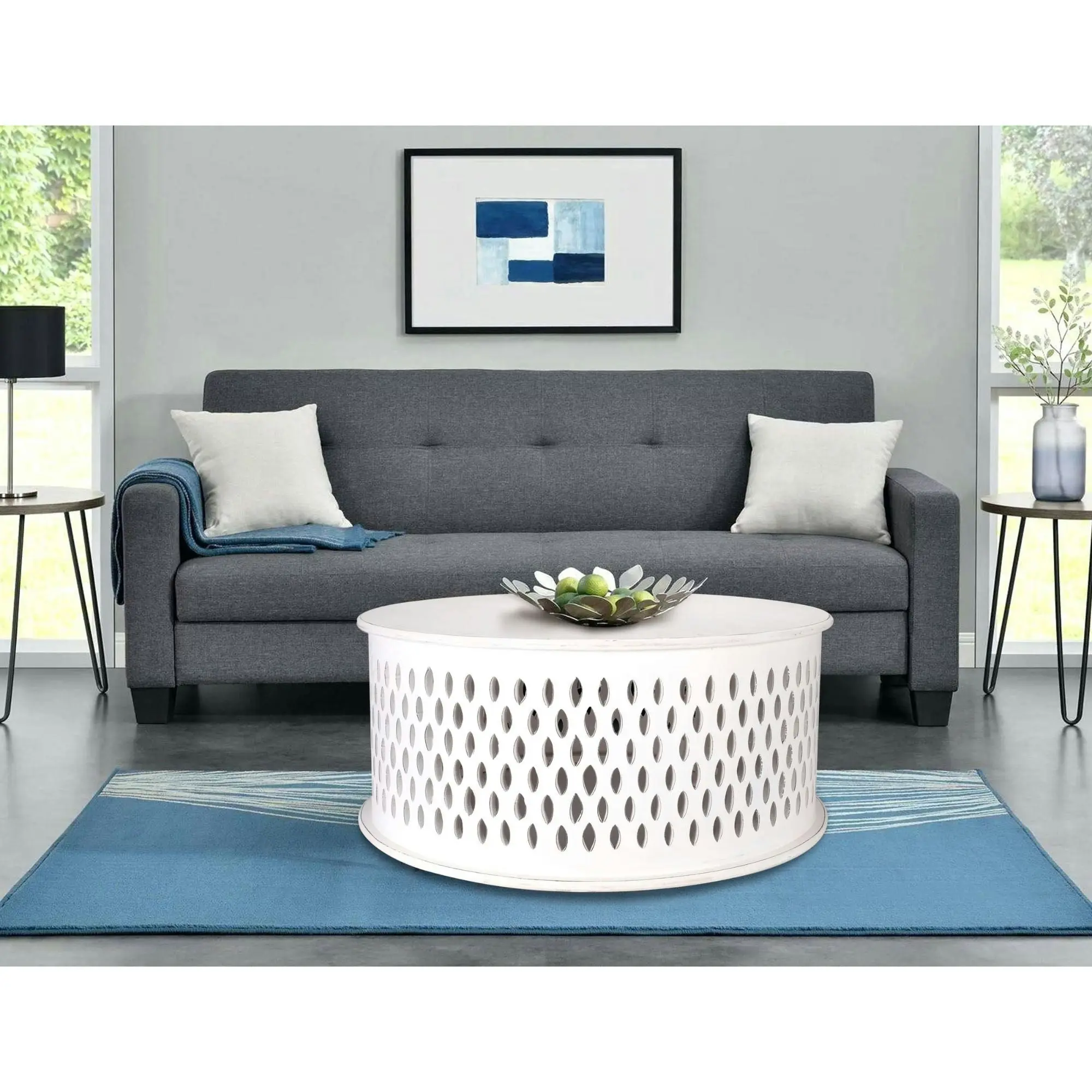 Pansy  80cm Coffee Table White