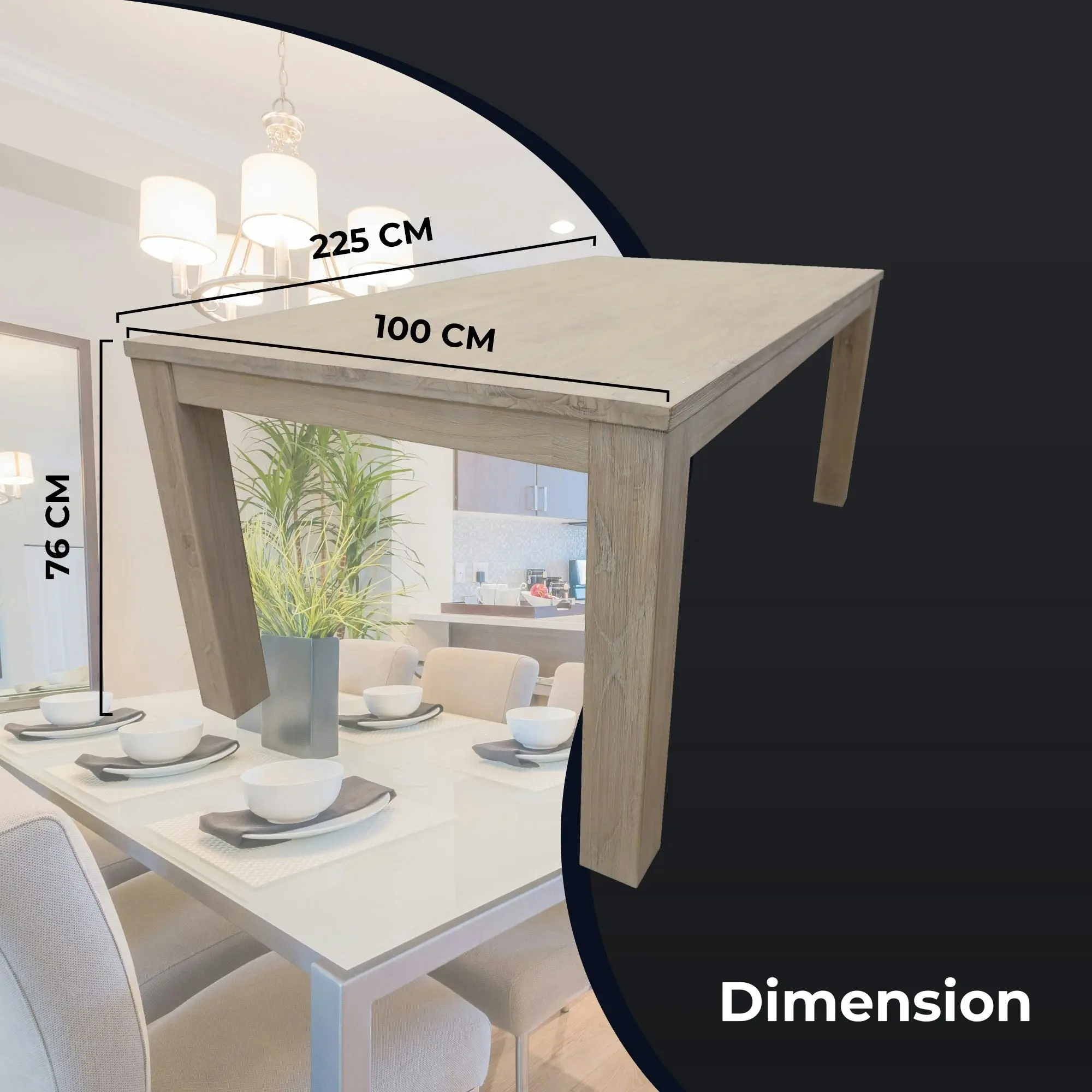 Foxglove 225cm Dining Table