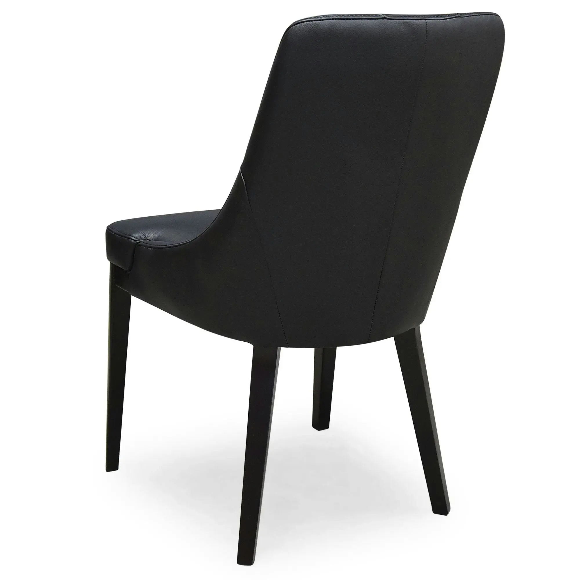 Jenny Set of 2 Leather Dining Chair Black