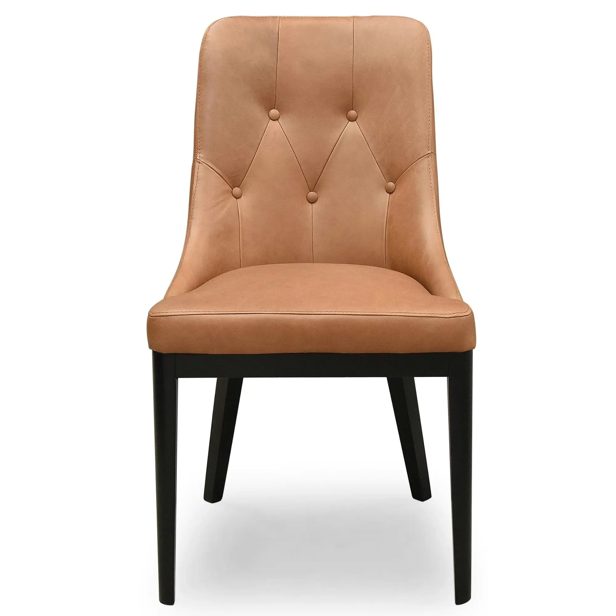 Jenny Set of 2 Leather Dining Chair Tan