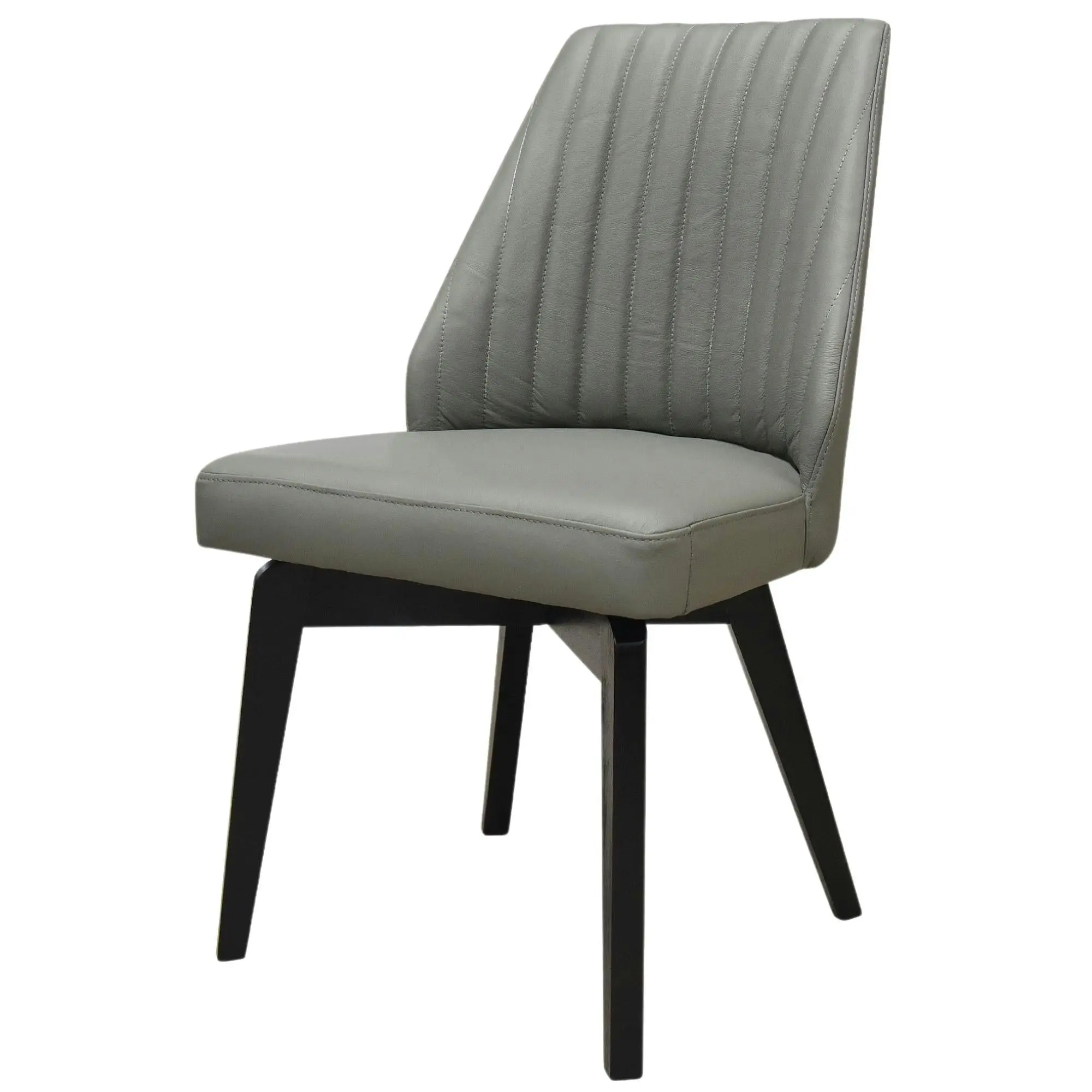 Shelby Set of 2 Leather Dining Chair Grey