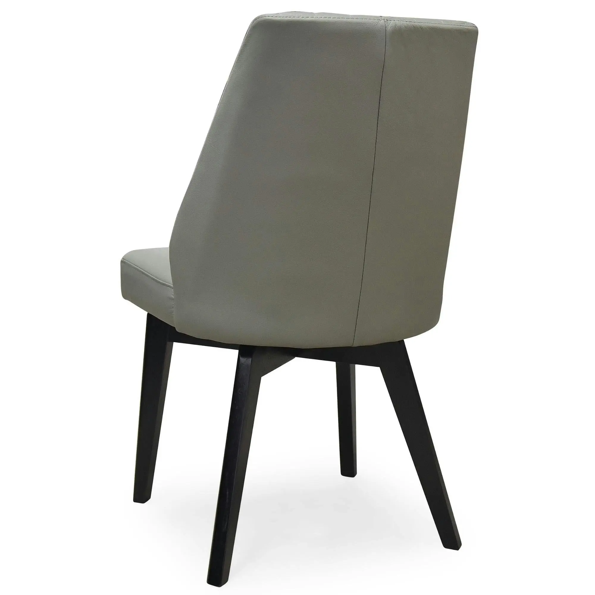 Shelby Set of 2 Leather Dining Chair Grey