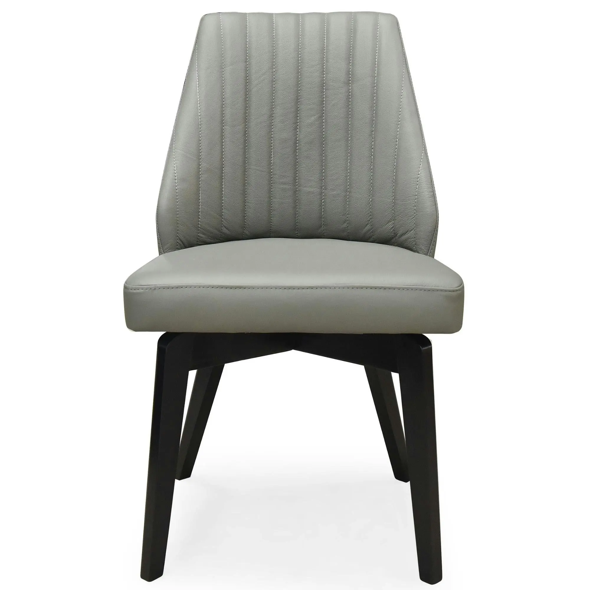 Shelby Set of 2 Leather Dining Chair Grey