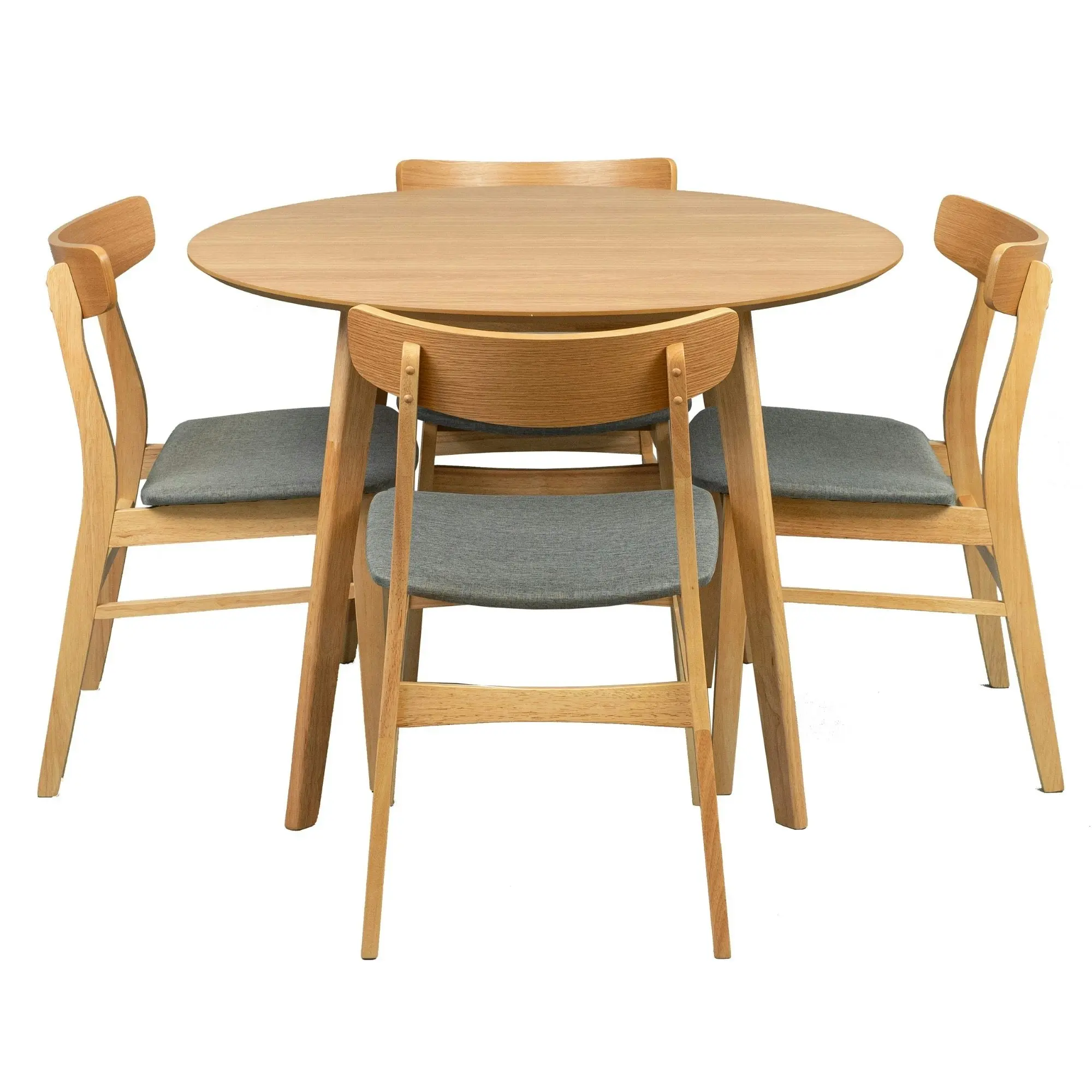 Oscar 5pc 100cm Round Dining Table Chair Set