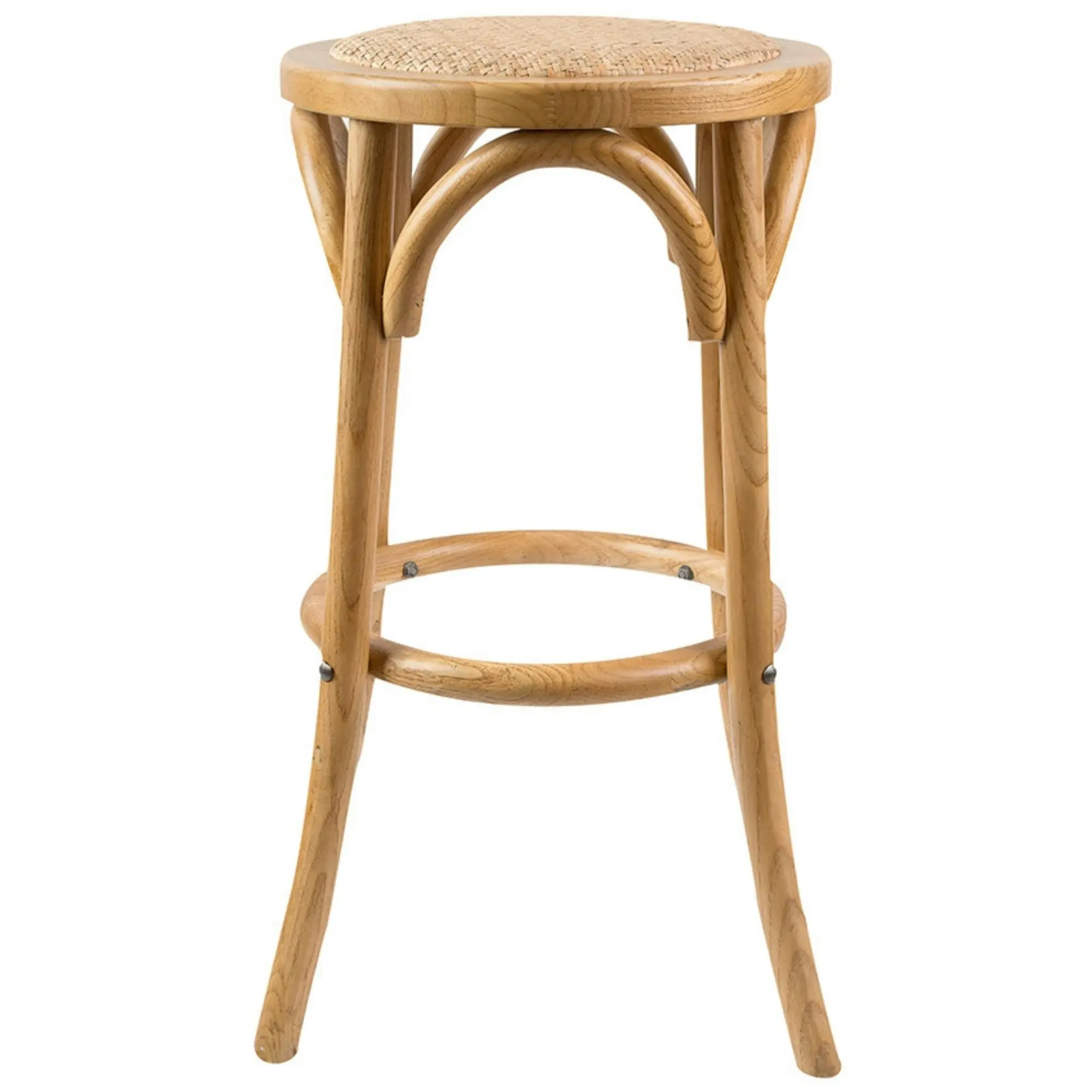 Aster Round Bar Stools Oak