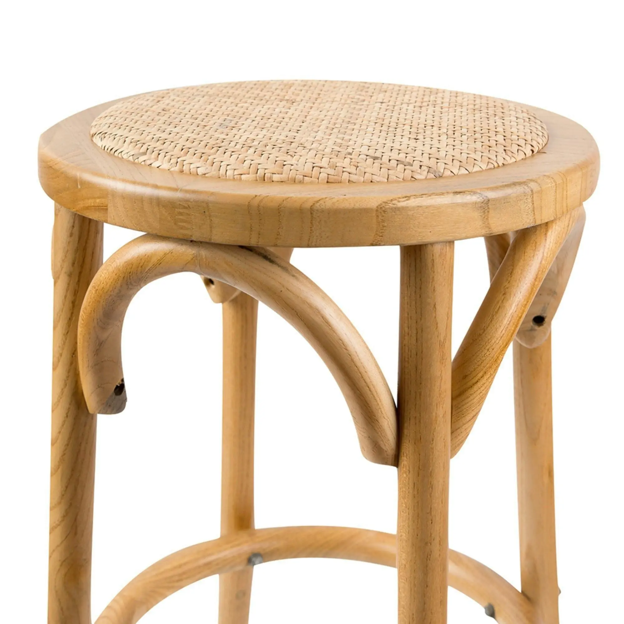 Aster Round Bar Stools Oak