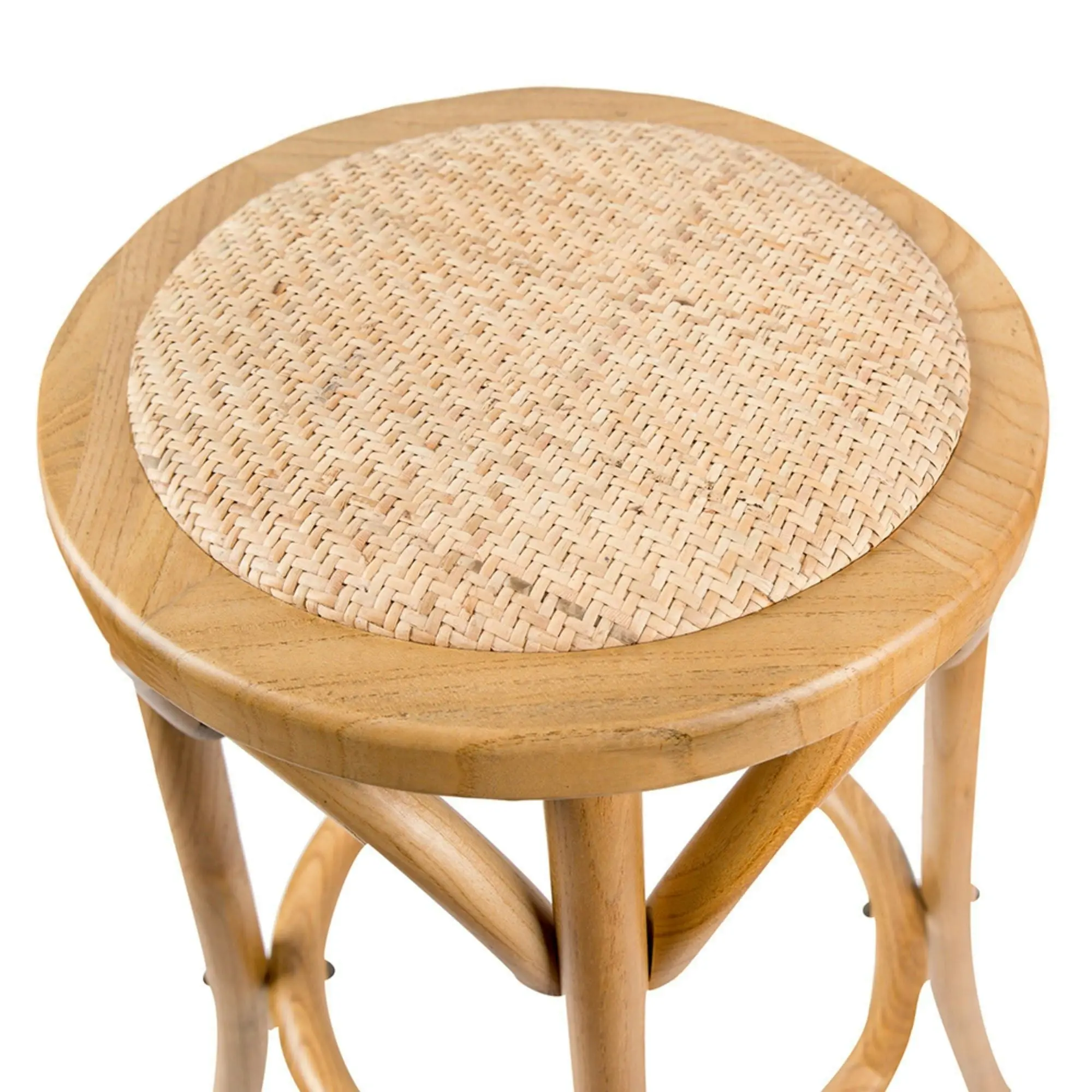 Aster Round Bar Stools Oak