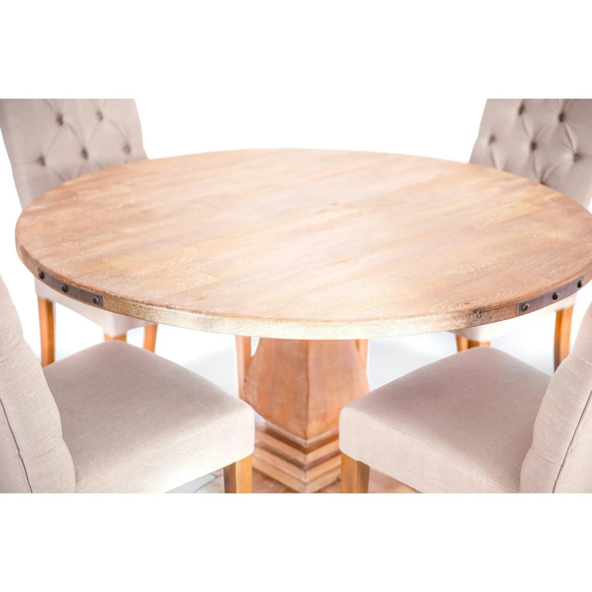 Gloriosa 5pc 135cm Round Dining Table Chair Set