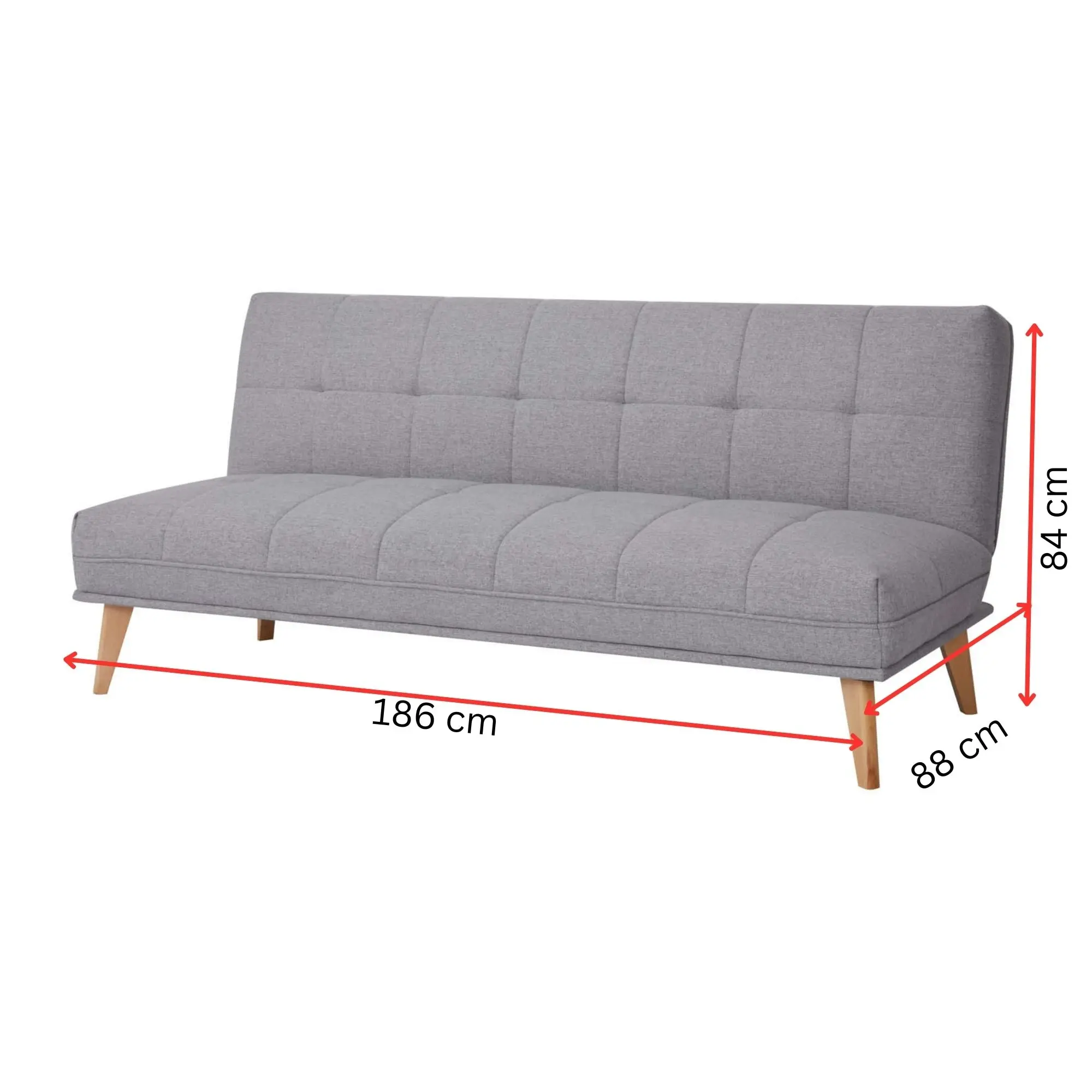 Jovie 3 Seater Fabric Sofa Bed