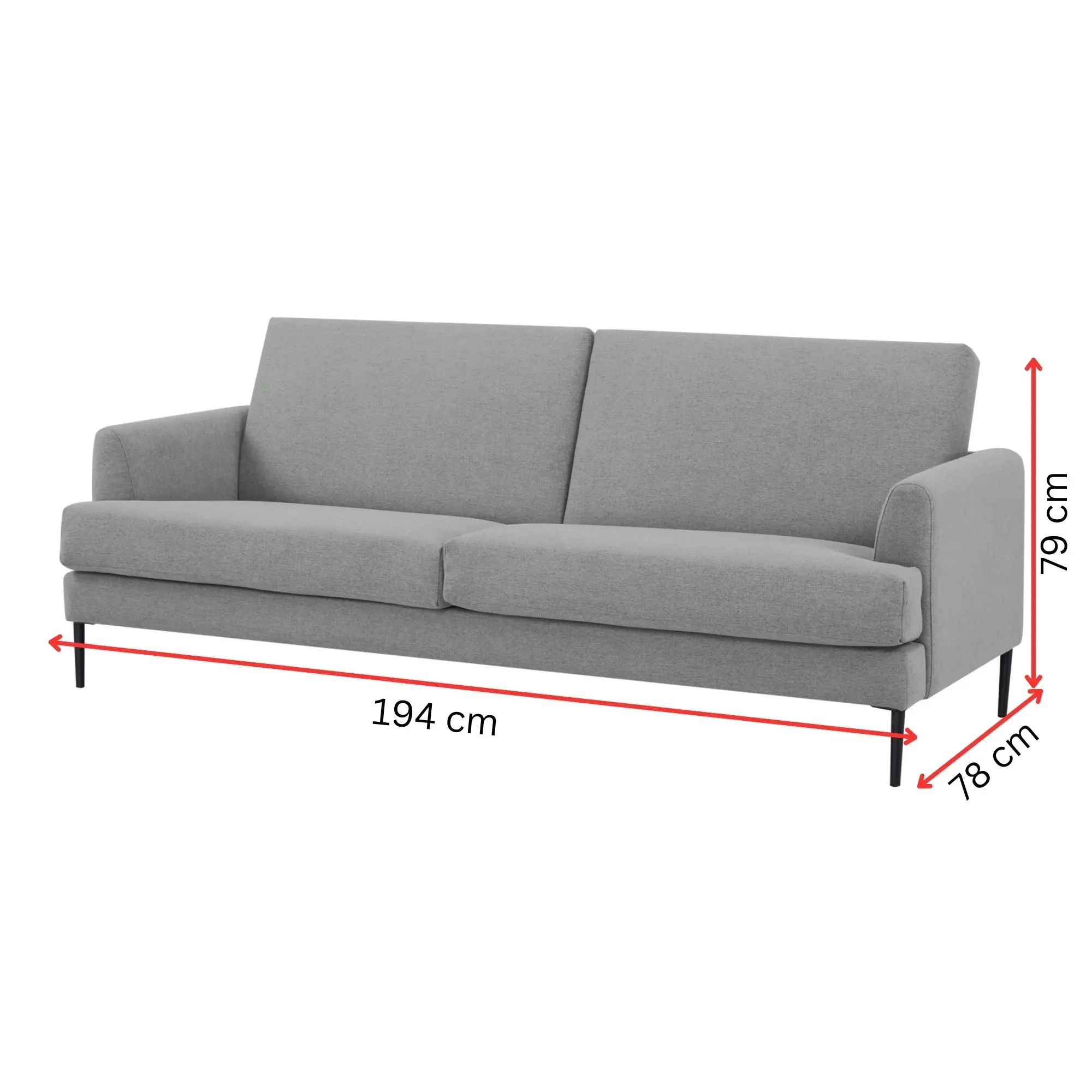 Ariya 3 Seater Fabric Sofa