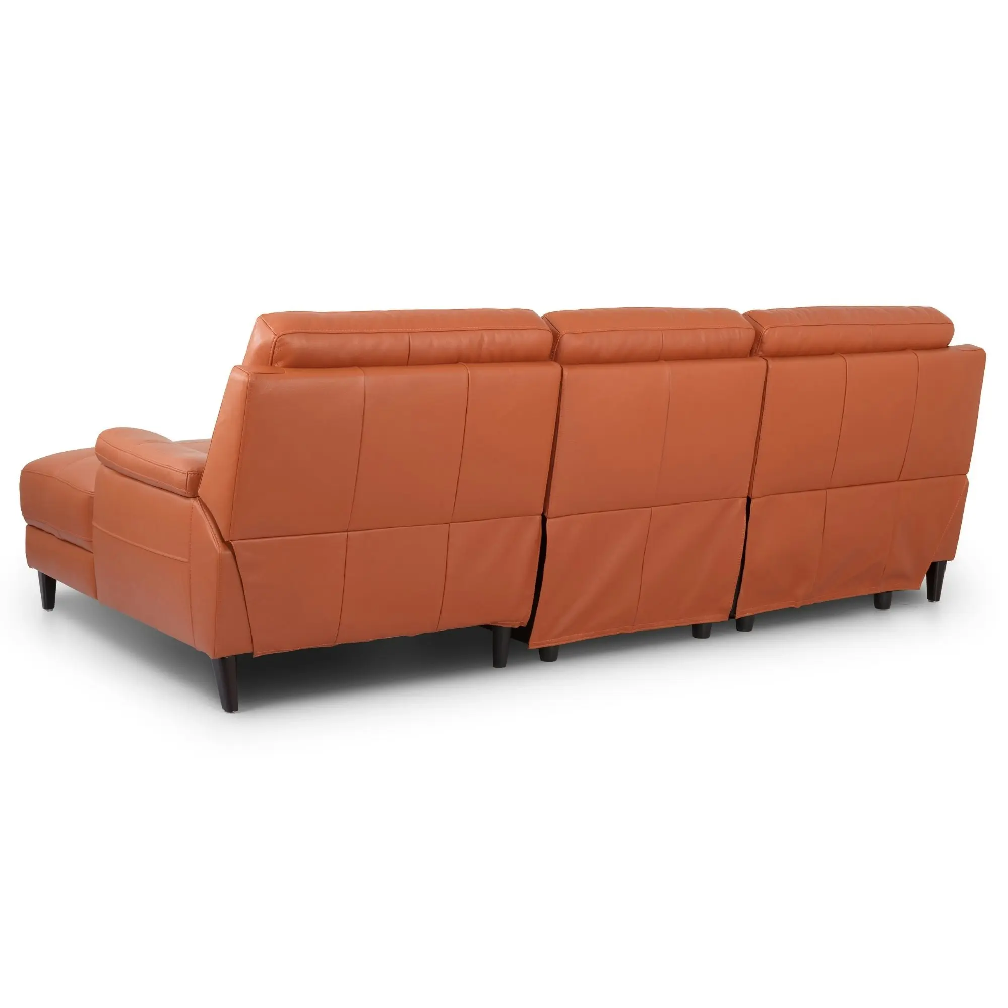 Ella 3 Seater Leather Electric Recliner Chaise Sofa