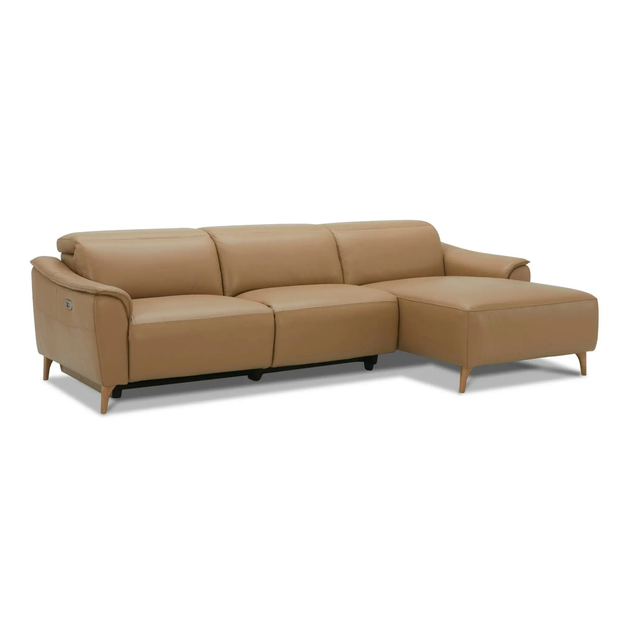 Inala 2 Seater Leather Electric Recliner Chaise Sofa