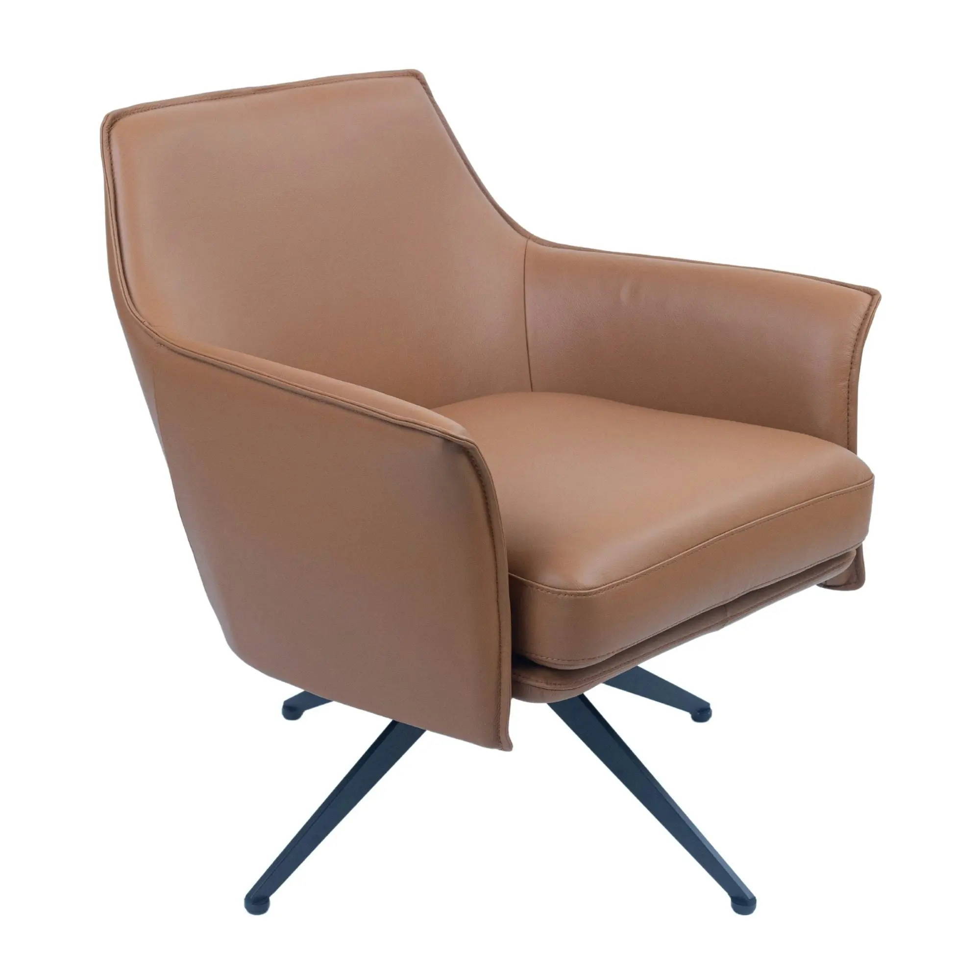 Freya Leather Swivel Occasional Chair