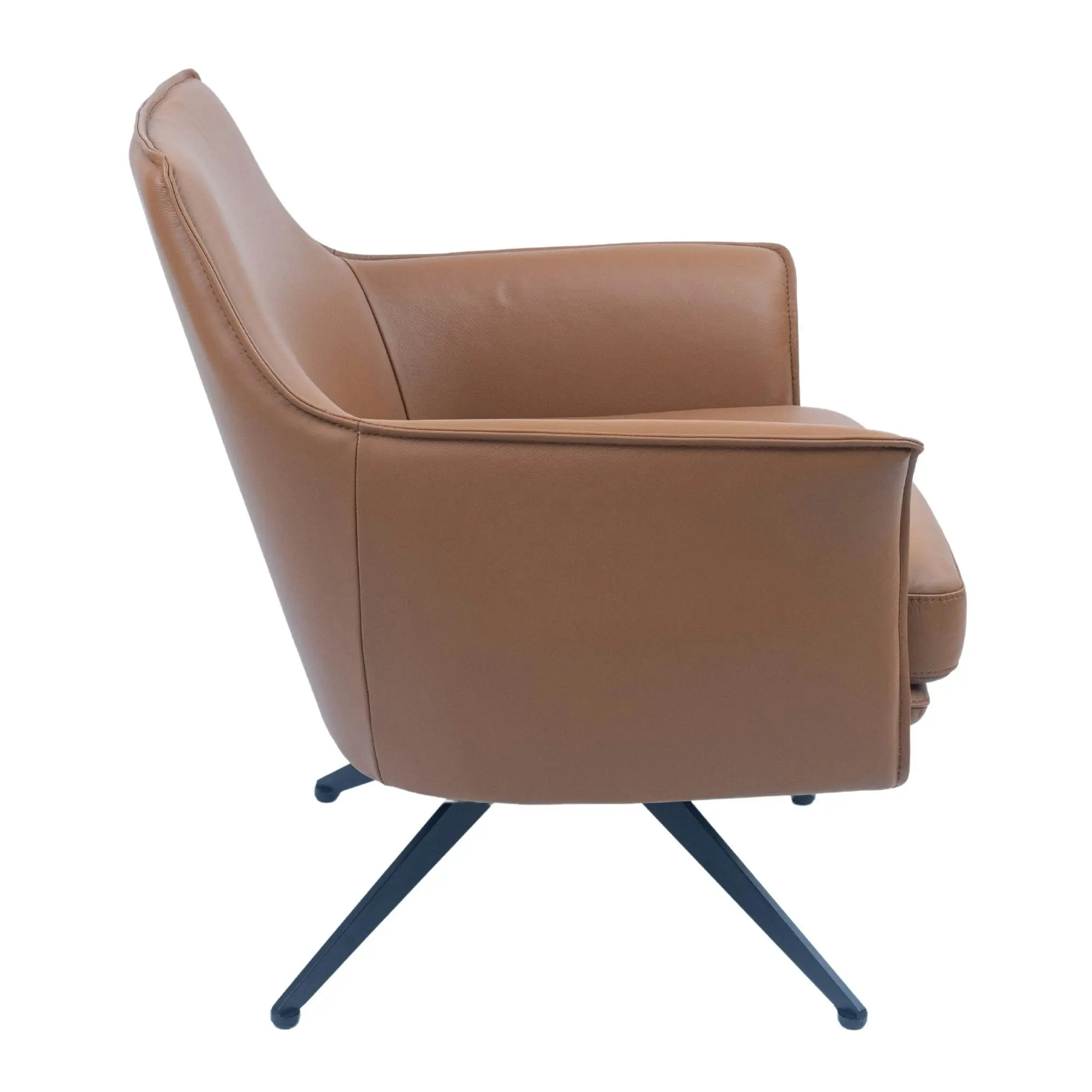 Freya Leather Swivel Occasional Chair