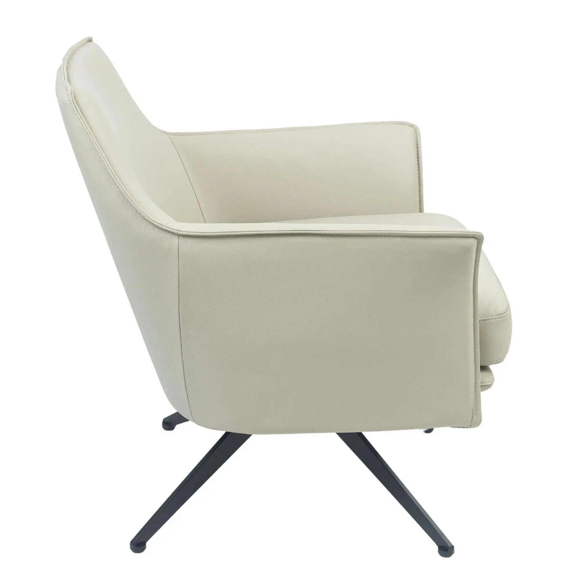 Freya Leather Swivel Occasional Chair