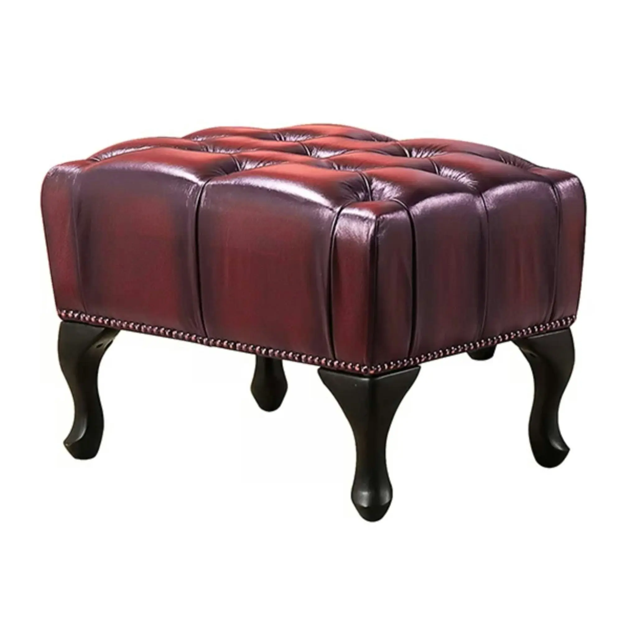 Max Chesterfield Leather Ottoman