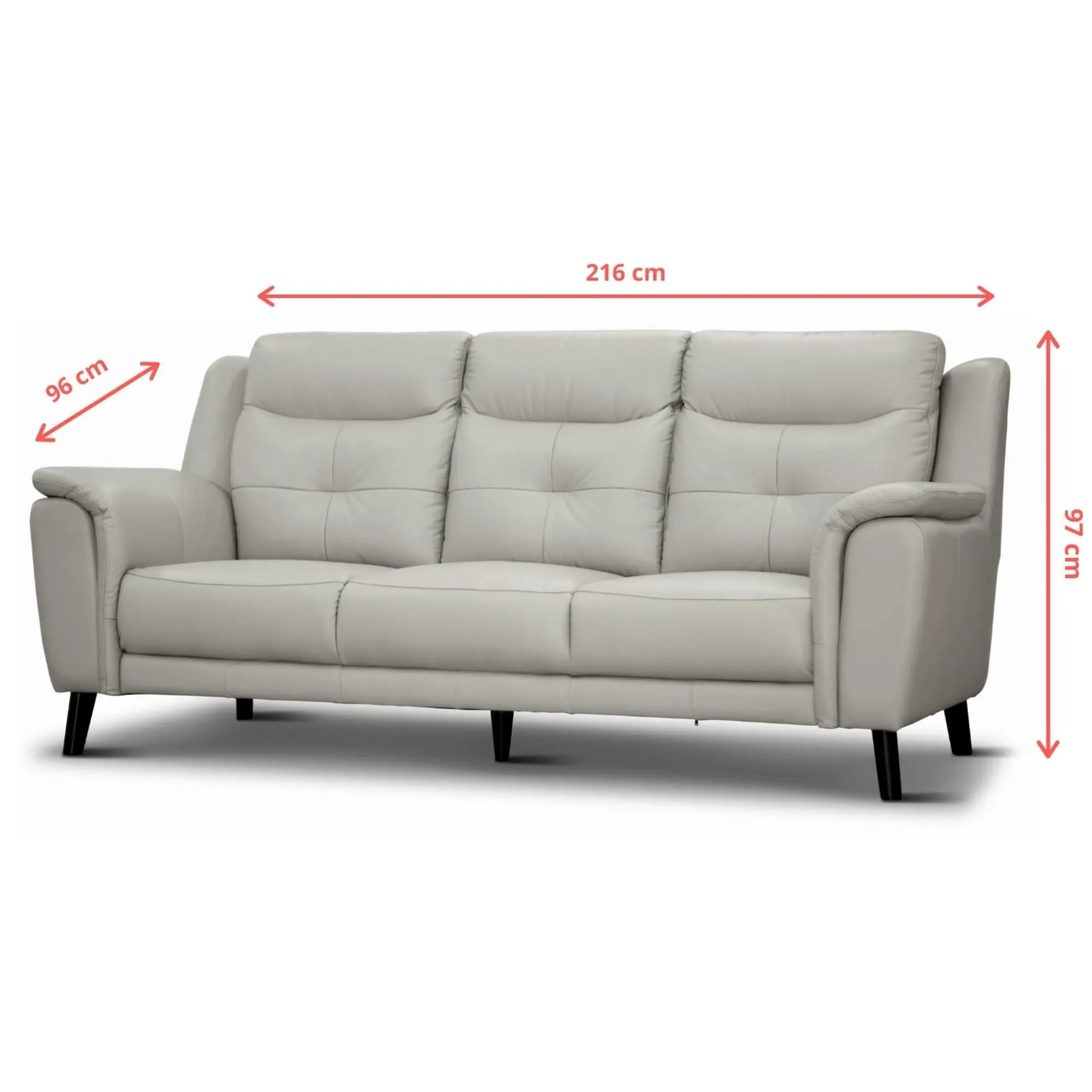 Opal 2+3 Seater Leather Sofa