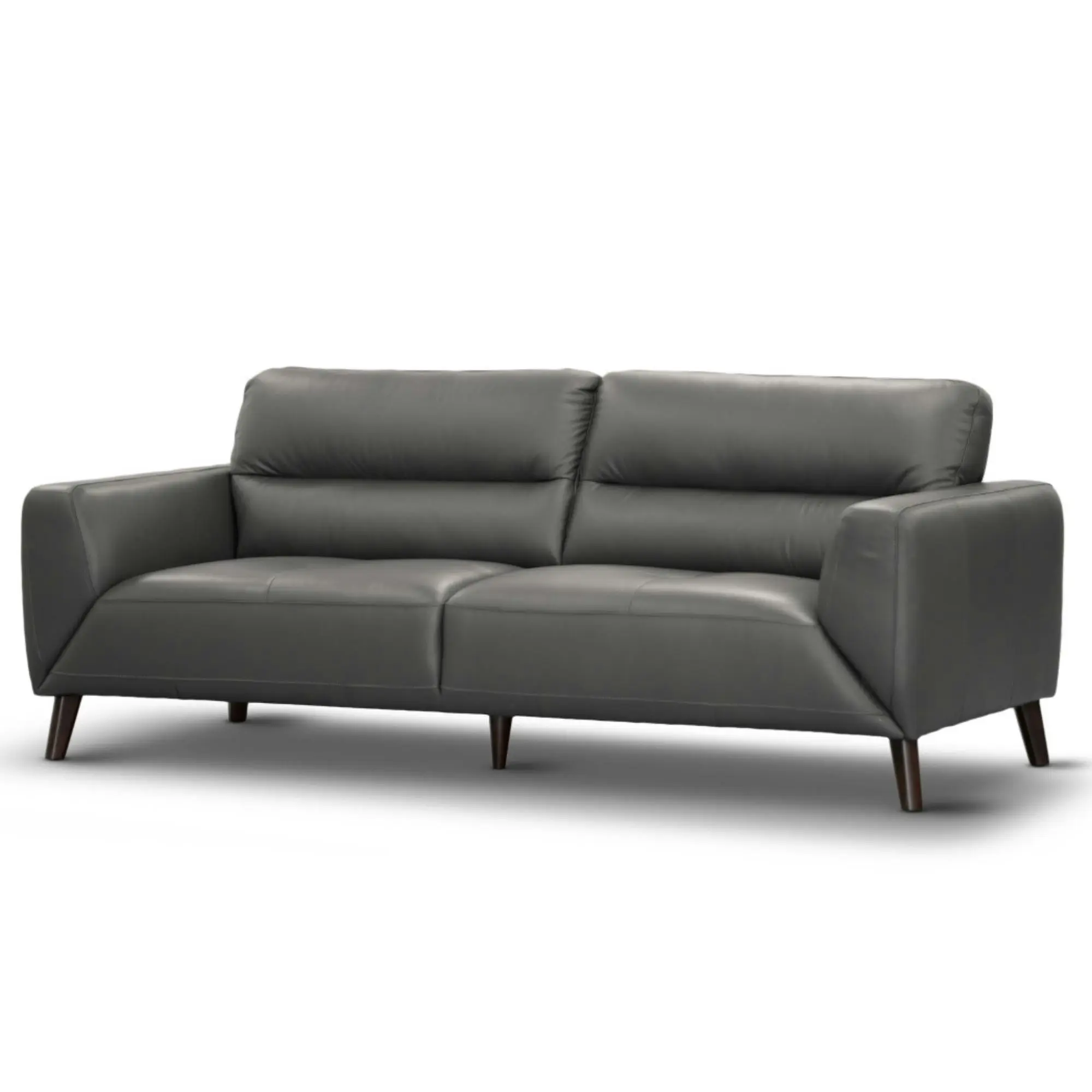 Downy  2+3 Seater Leather Sofa Set Gunmetal