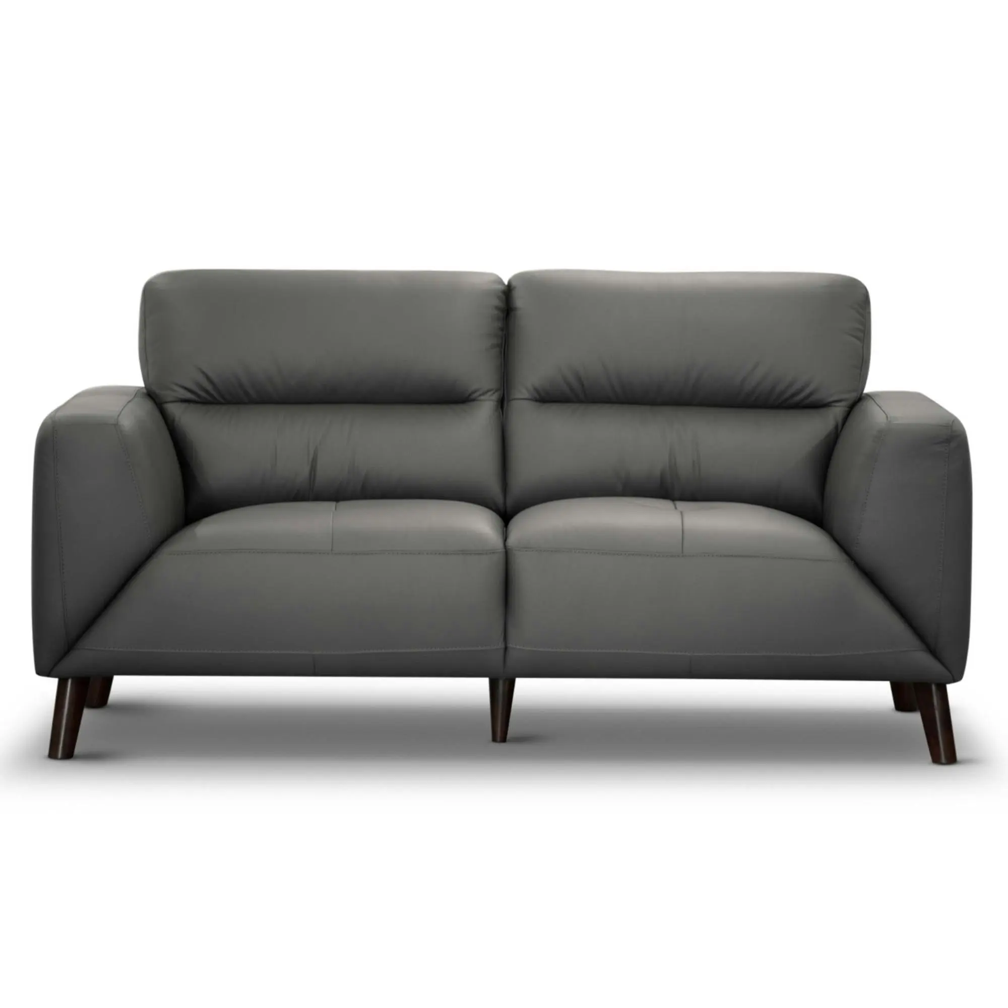 Downy  2+3 Seater Leather Sofa Set Gunmetal