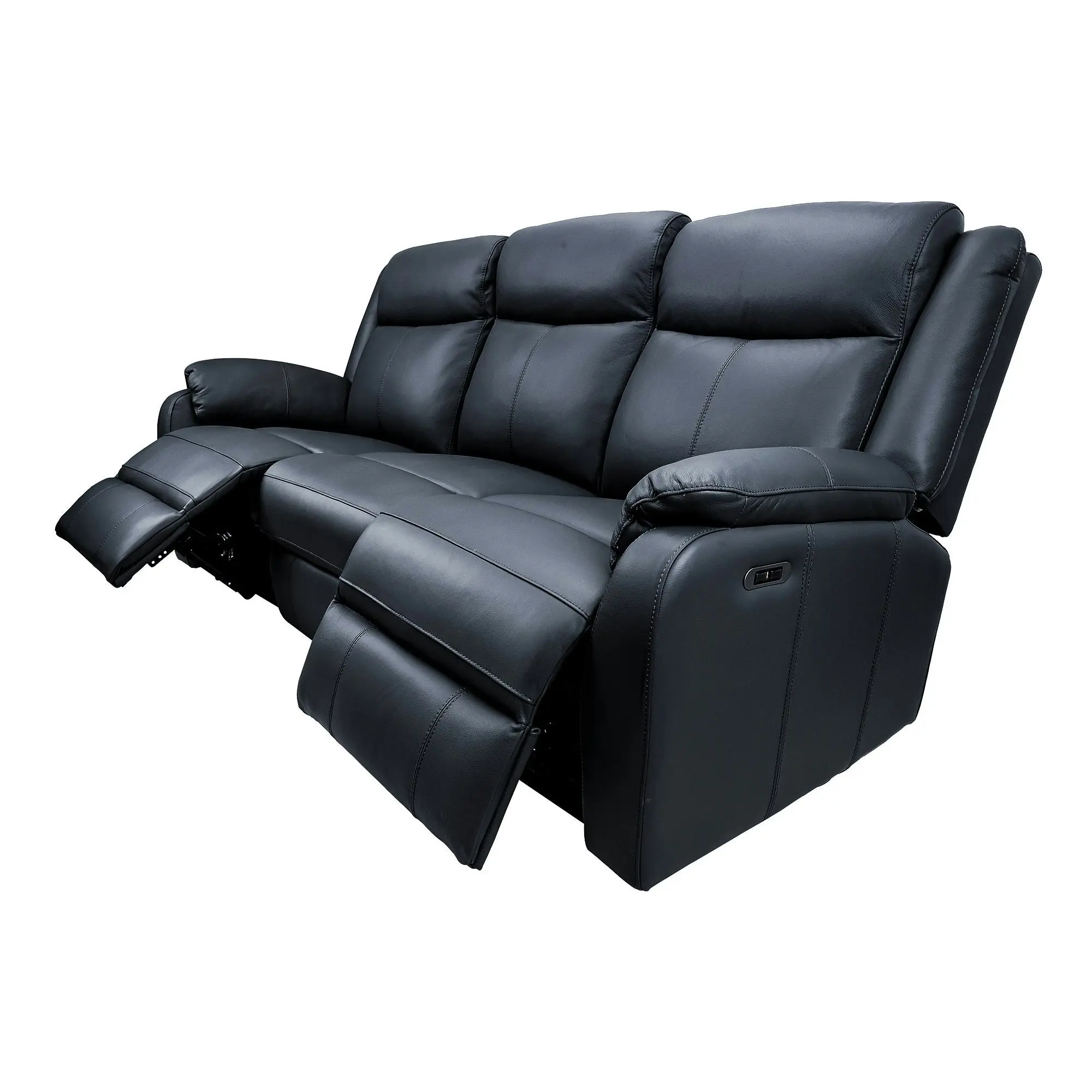 Bella 3 Seater Leather Electric Recliner Sofa Lounge