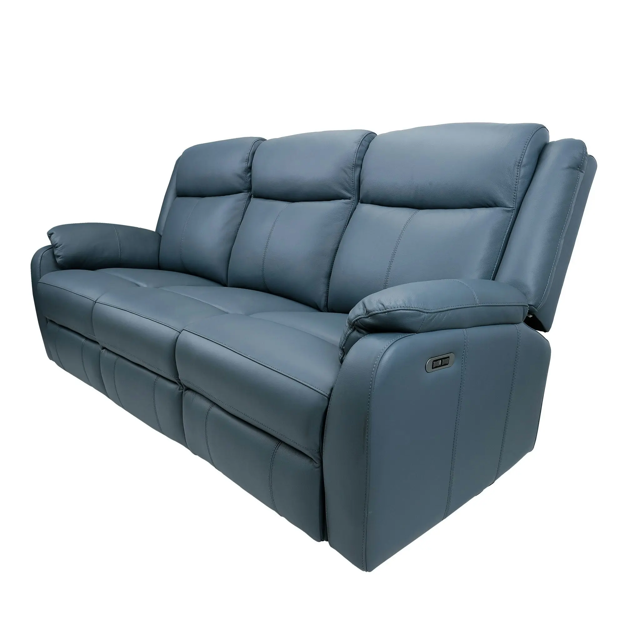 Bella 3 Seater Leather Electric Recliner Sofa Lounge