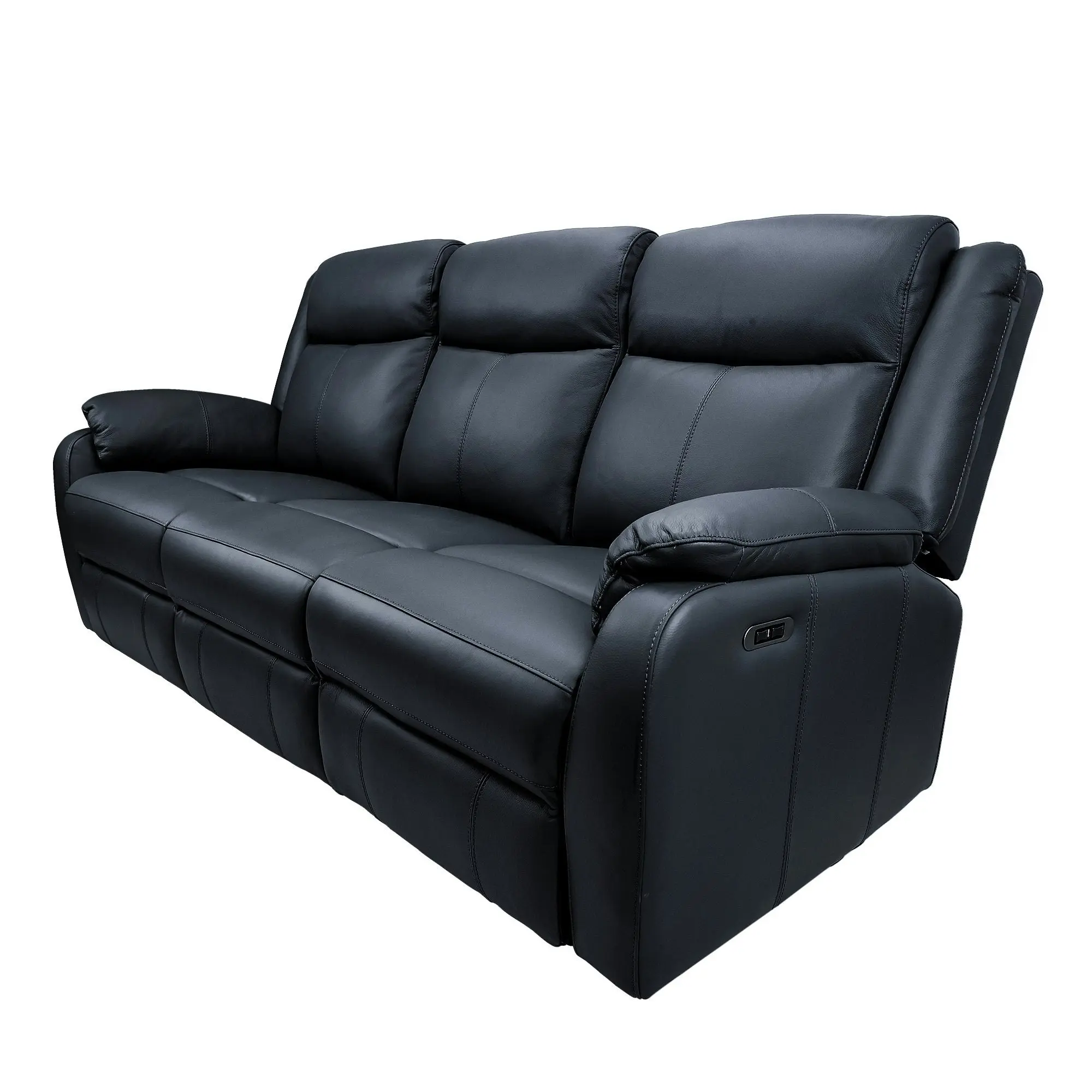 Bella 3 Seater Leather Electric Recliner Sofa Lounge