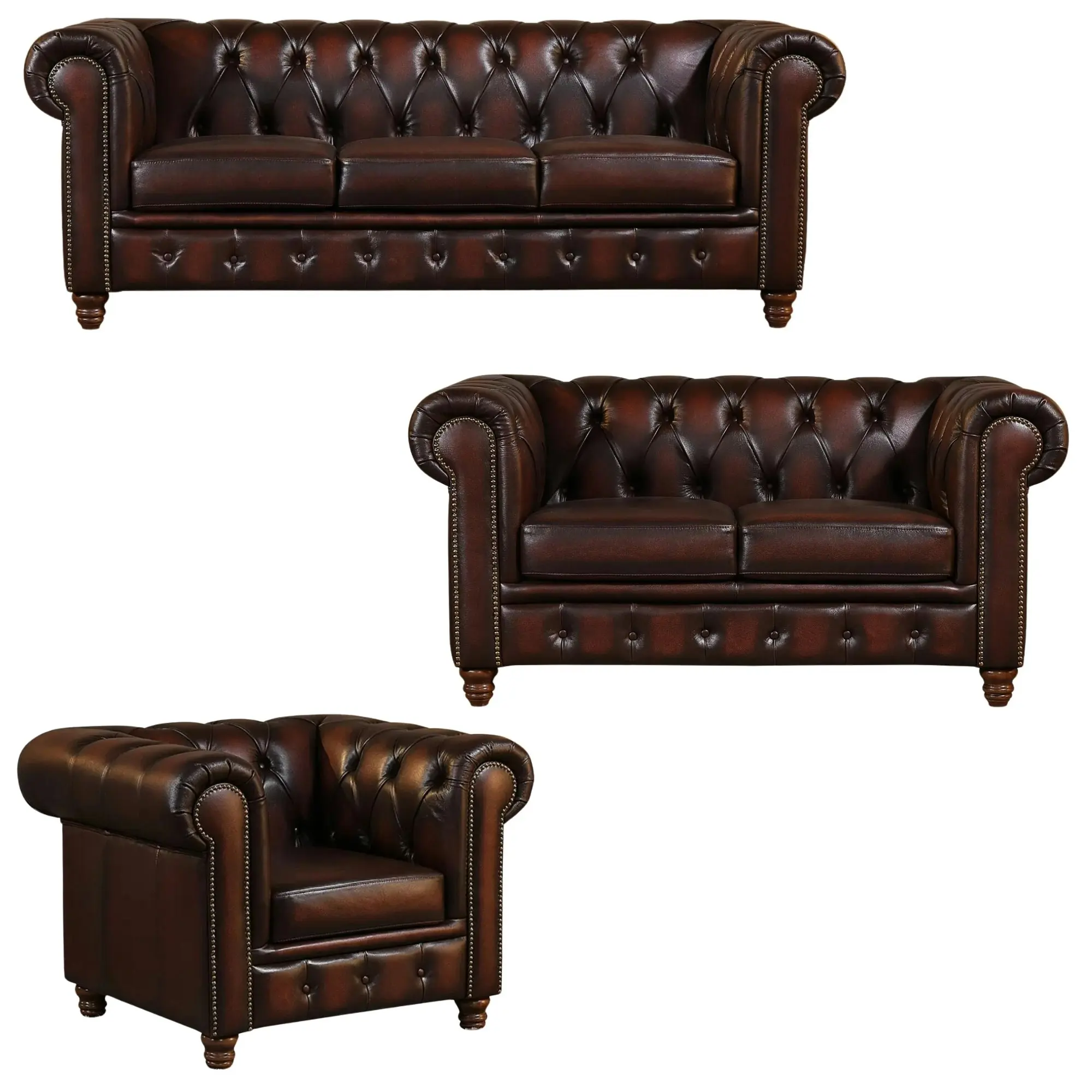 Max Chesterfield Leather Sofa