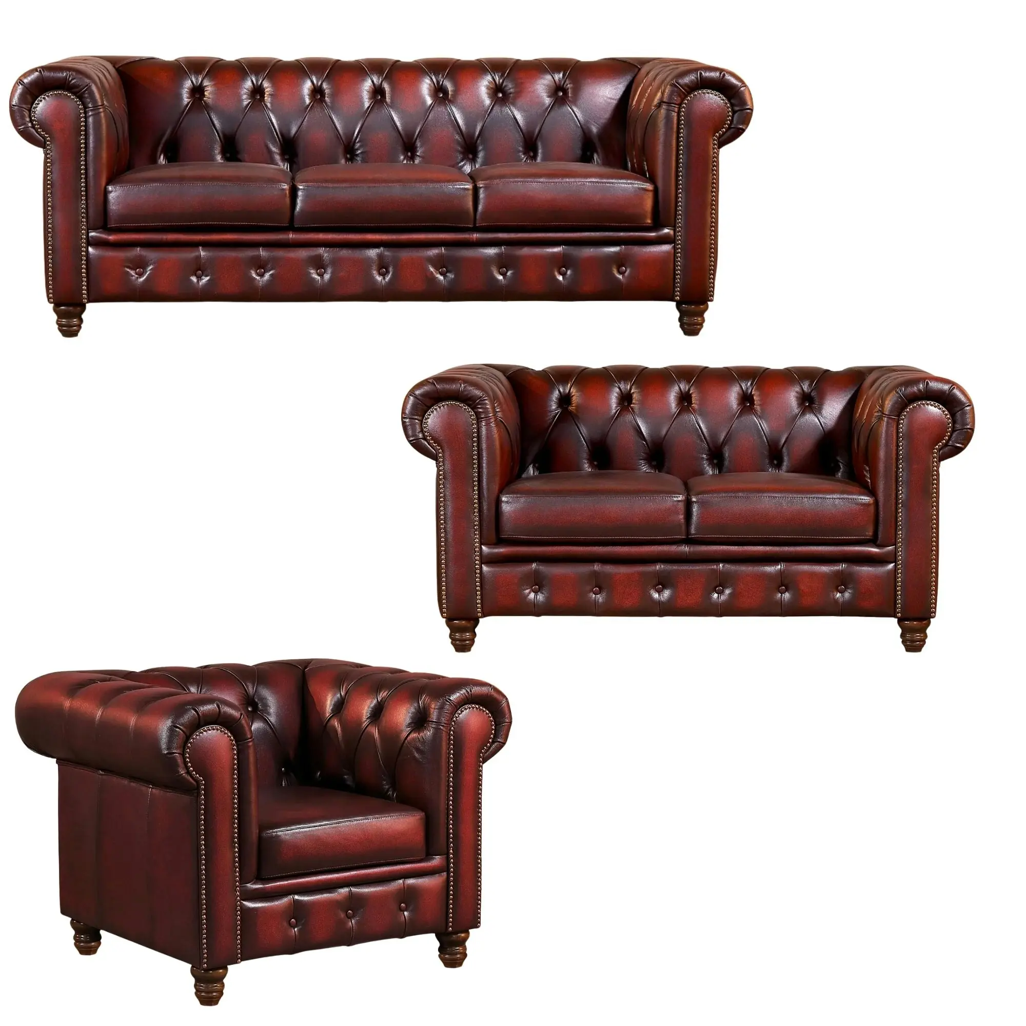 Max Chesterfield Leather Sofa