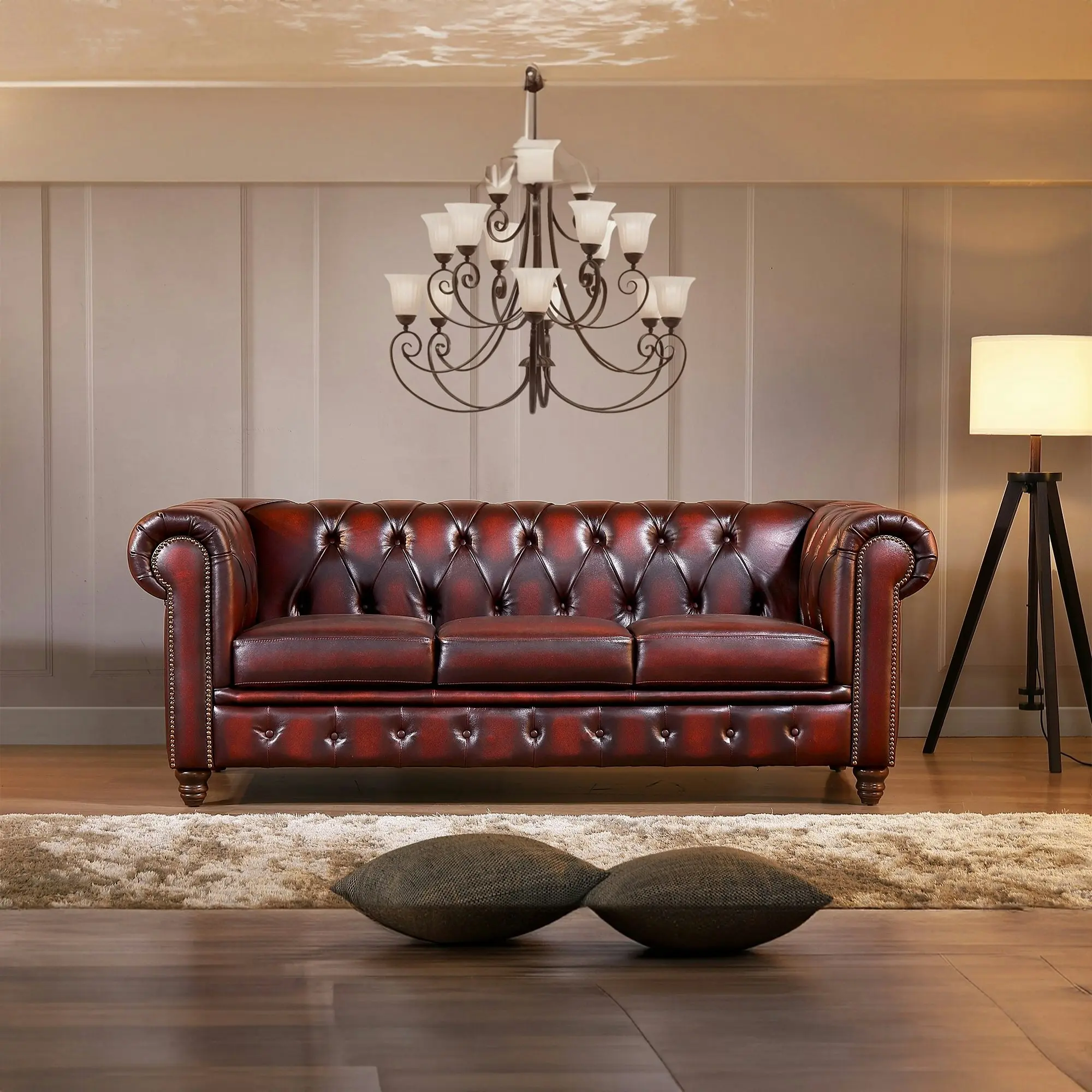 Max Chesterfield Leather Sofa