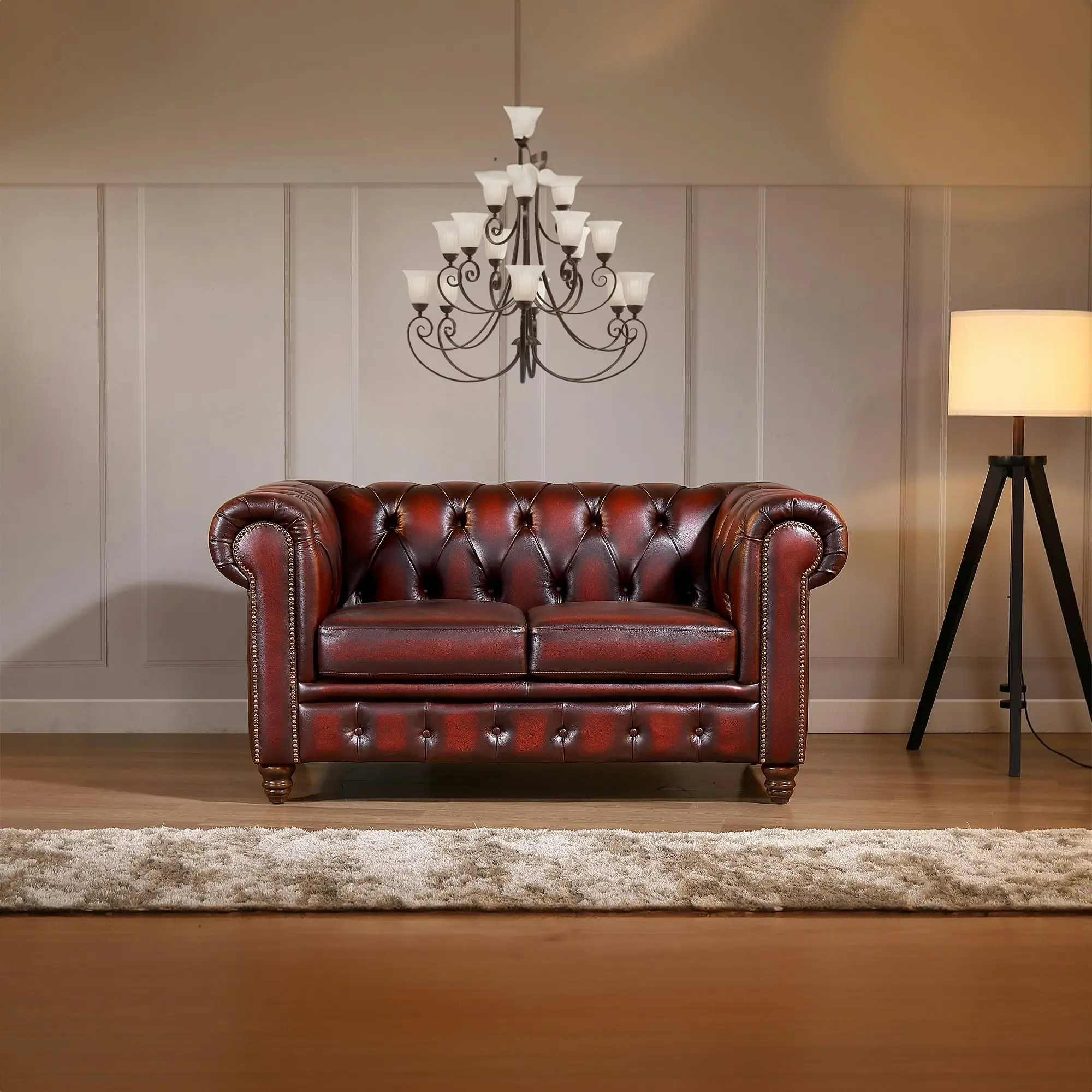 Max Chesterfield Leather Sofa