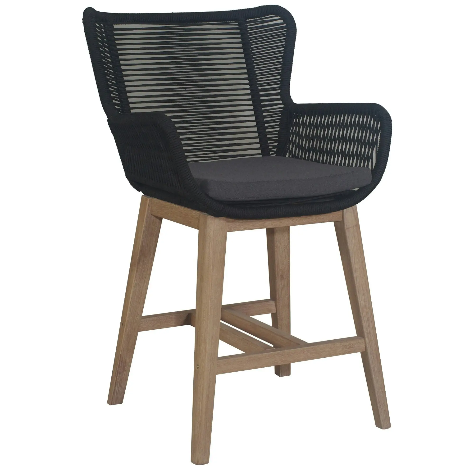 Stud Set of 2 Outdoor High Bar Dining Chair