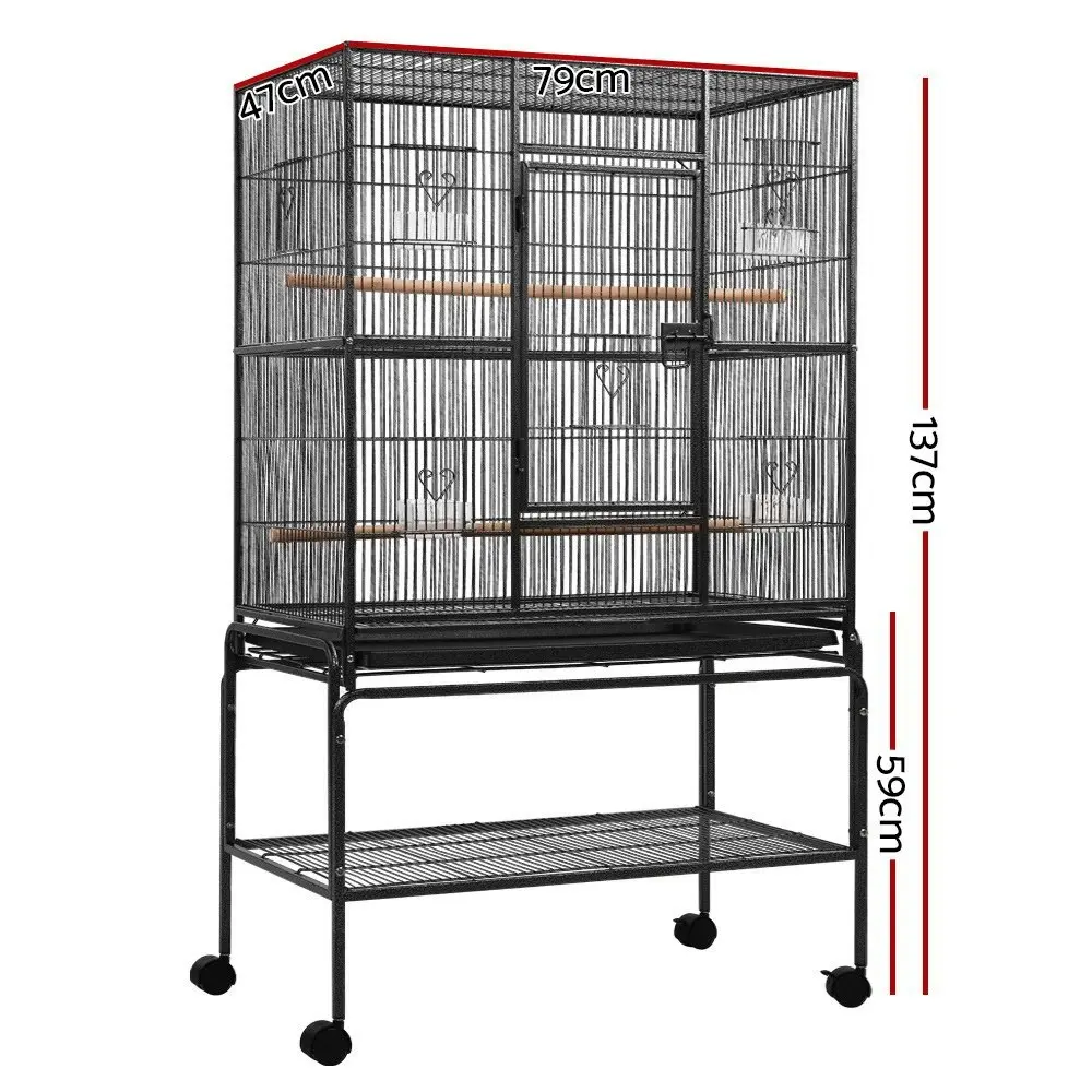 i.Pet Large 137cm Wrought Iron Bird Cage Aviary