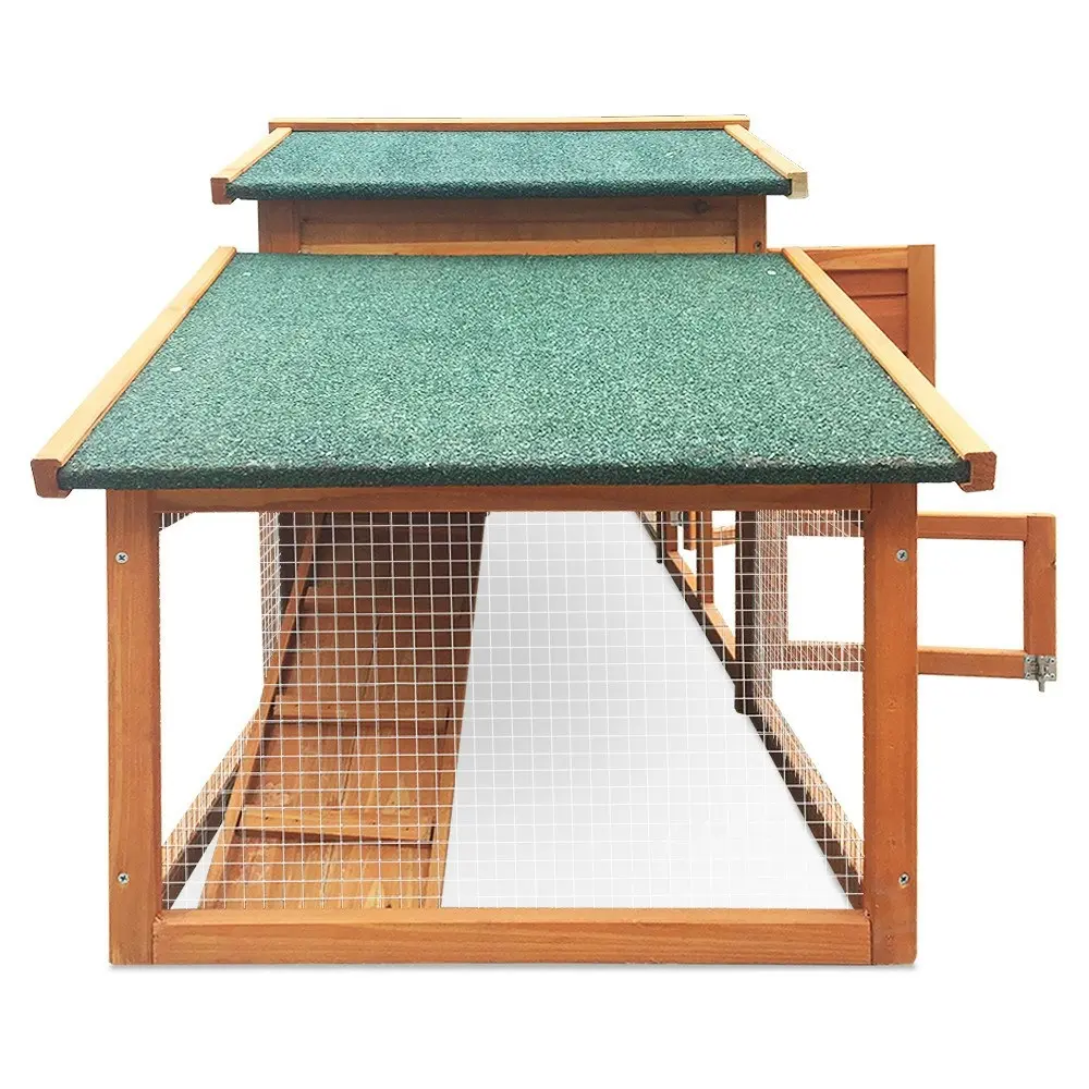 i.Pet Wooden Rabbit Hutch Chicken Coop 169cm x 52cm x 72cm