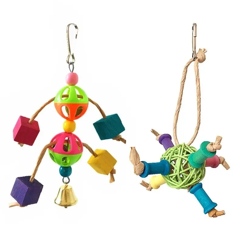 Value buy 6pc combo bird toys, swing, ring, bell + chew toys