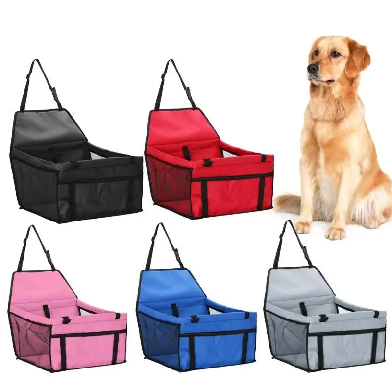 Adjustable pet car safety seat, durable & safe. 5 colors.