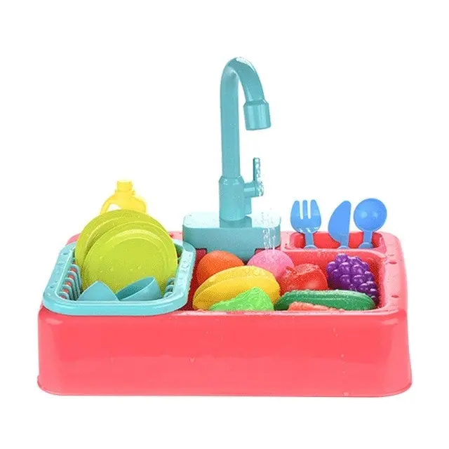 Battery operated automatic bird bath with toys