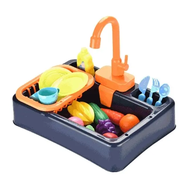 Battery operated automatic bird bath with toys