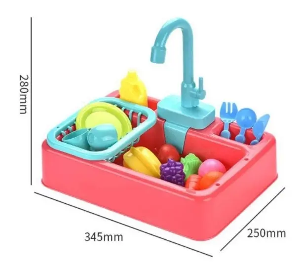 Battery operated automatic bird bath with toys