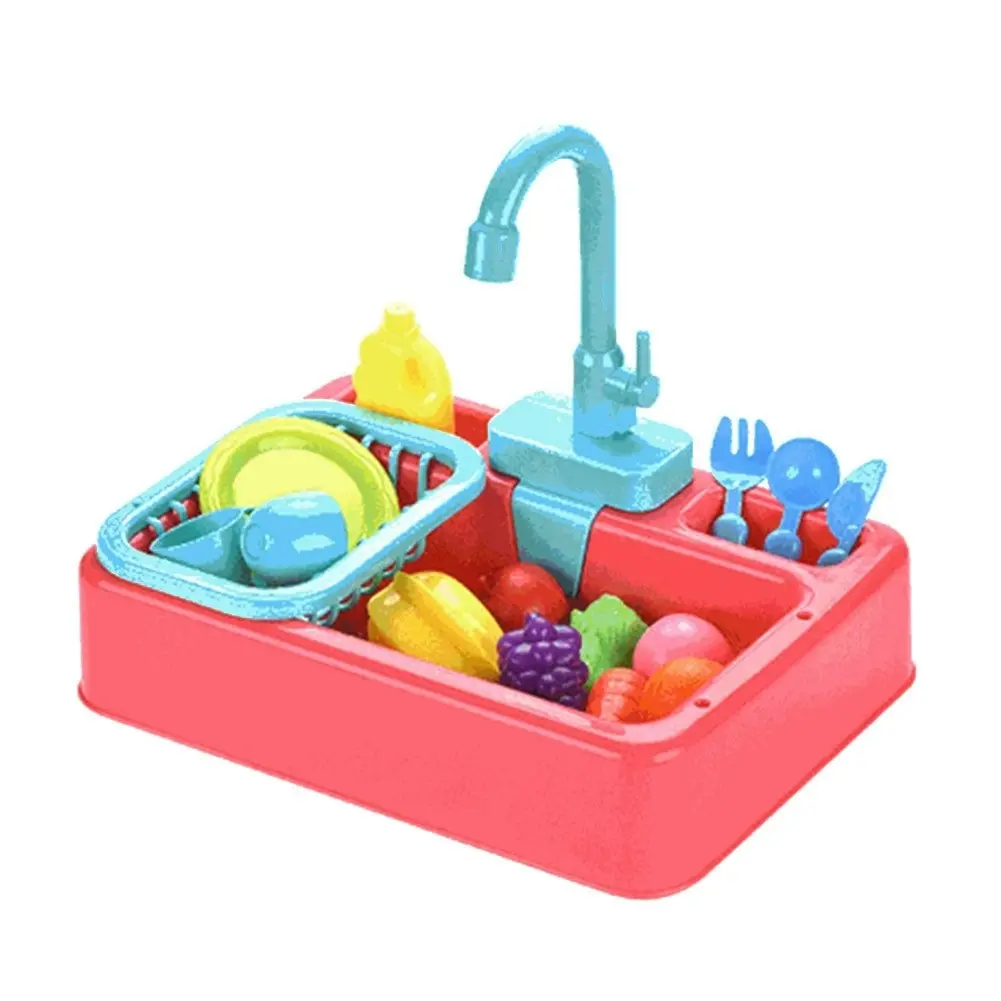 Battery operated automatic bird bath with toys