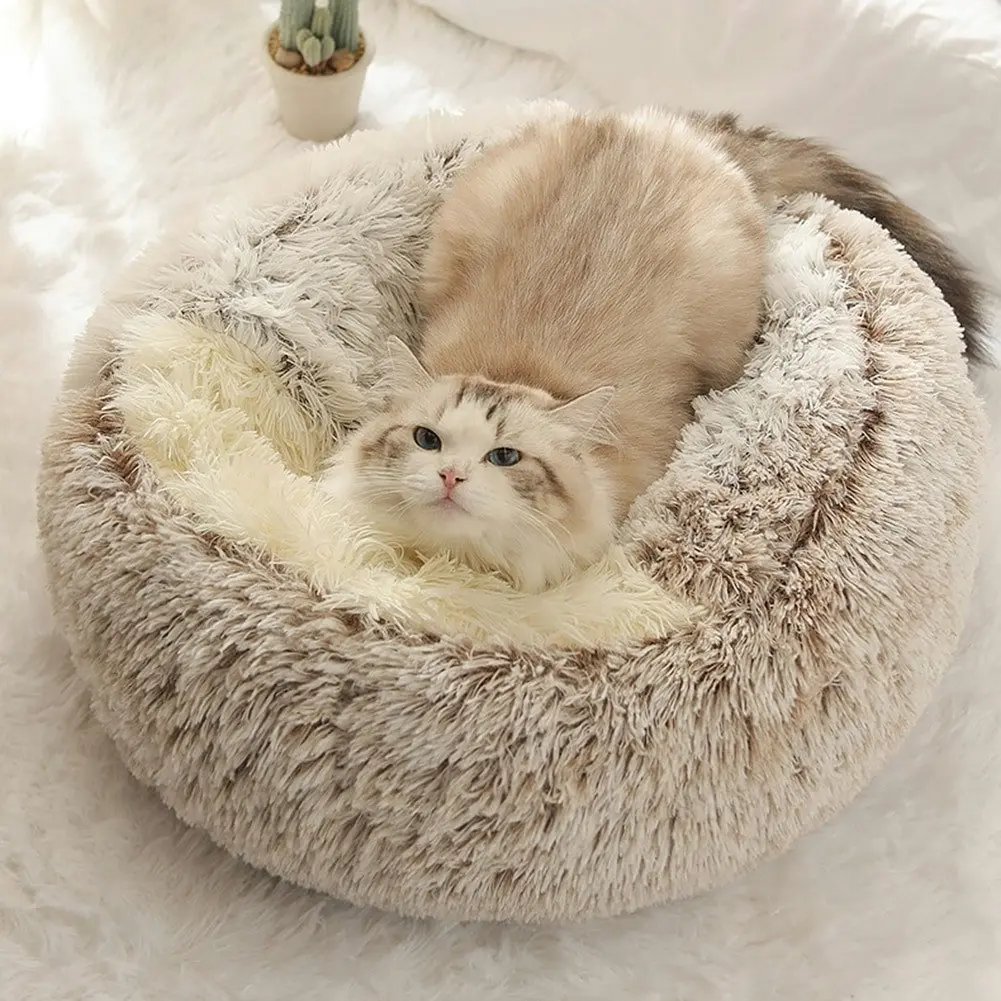 40/50cm Super Soft Cat Dog Bed Round Sleeping Cushion