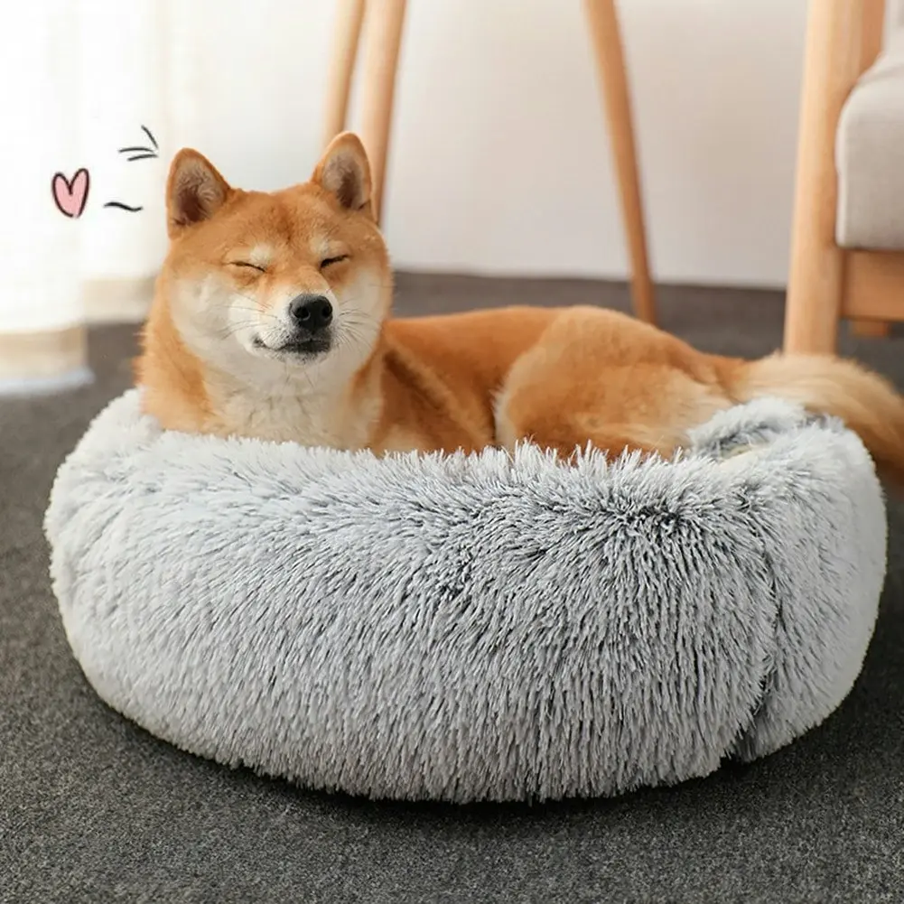 40/50cm Super Soft Cat Dog Bed Round Sleeping Cushion