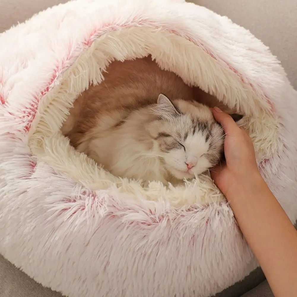 40/50cm Super Soft Cat Dog Bed Round Sleeping Cushion