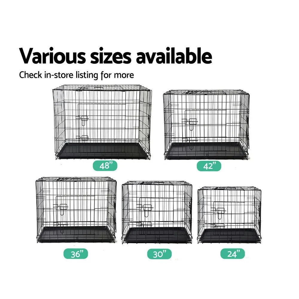 i.Pet Pet Dog or Cat Crate Cage – Black, 4 sizes S,M,L,XL