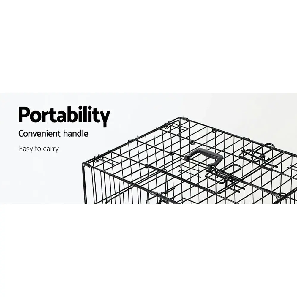 i.Pet Pet Dog or Cat Crate Cage – Black, 4 sizes S,M,L,XL