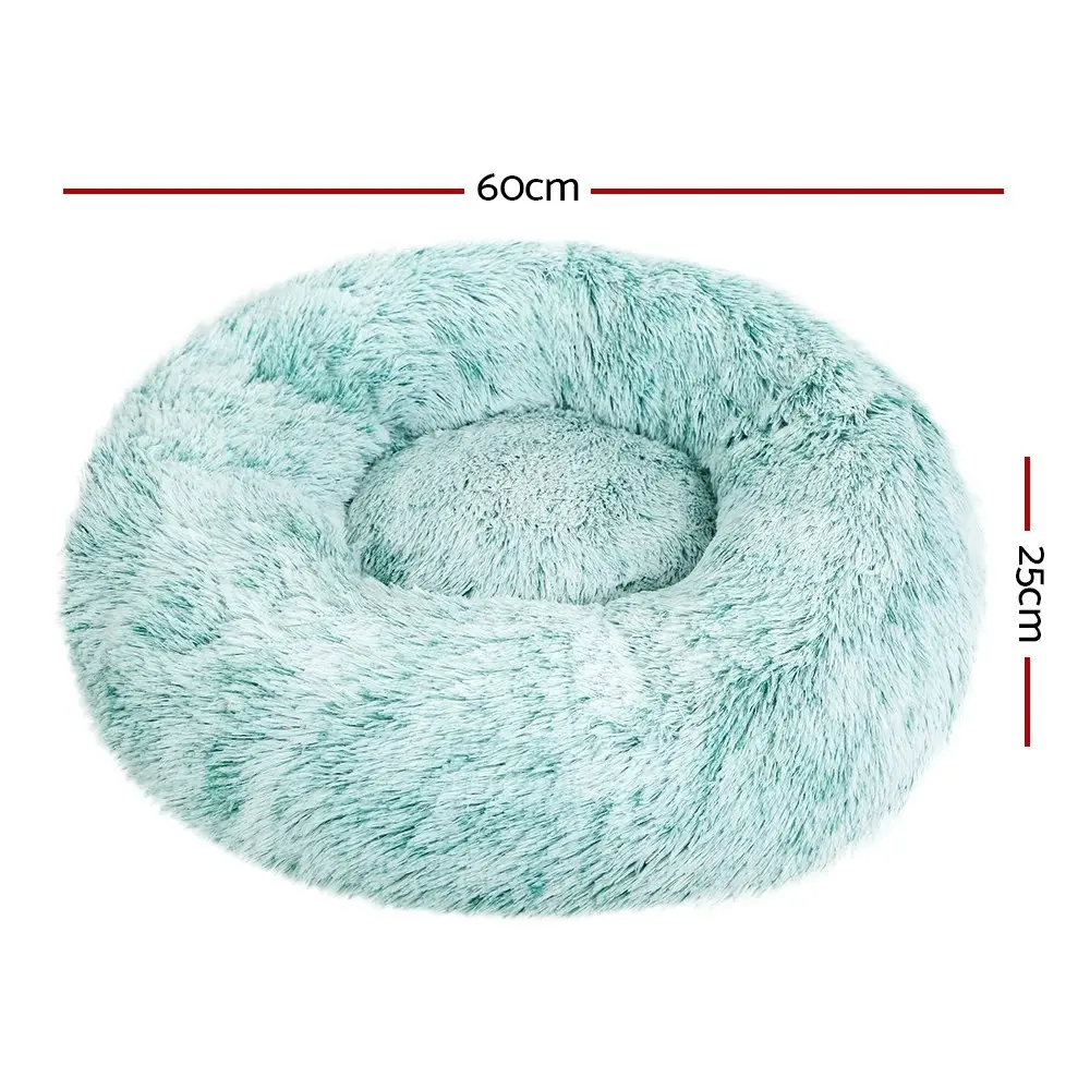 Plush Calming Dog Cat Round Pet Bed, S-XL, 6 colours