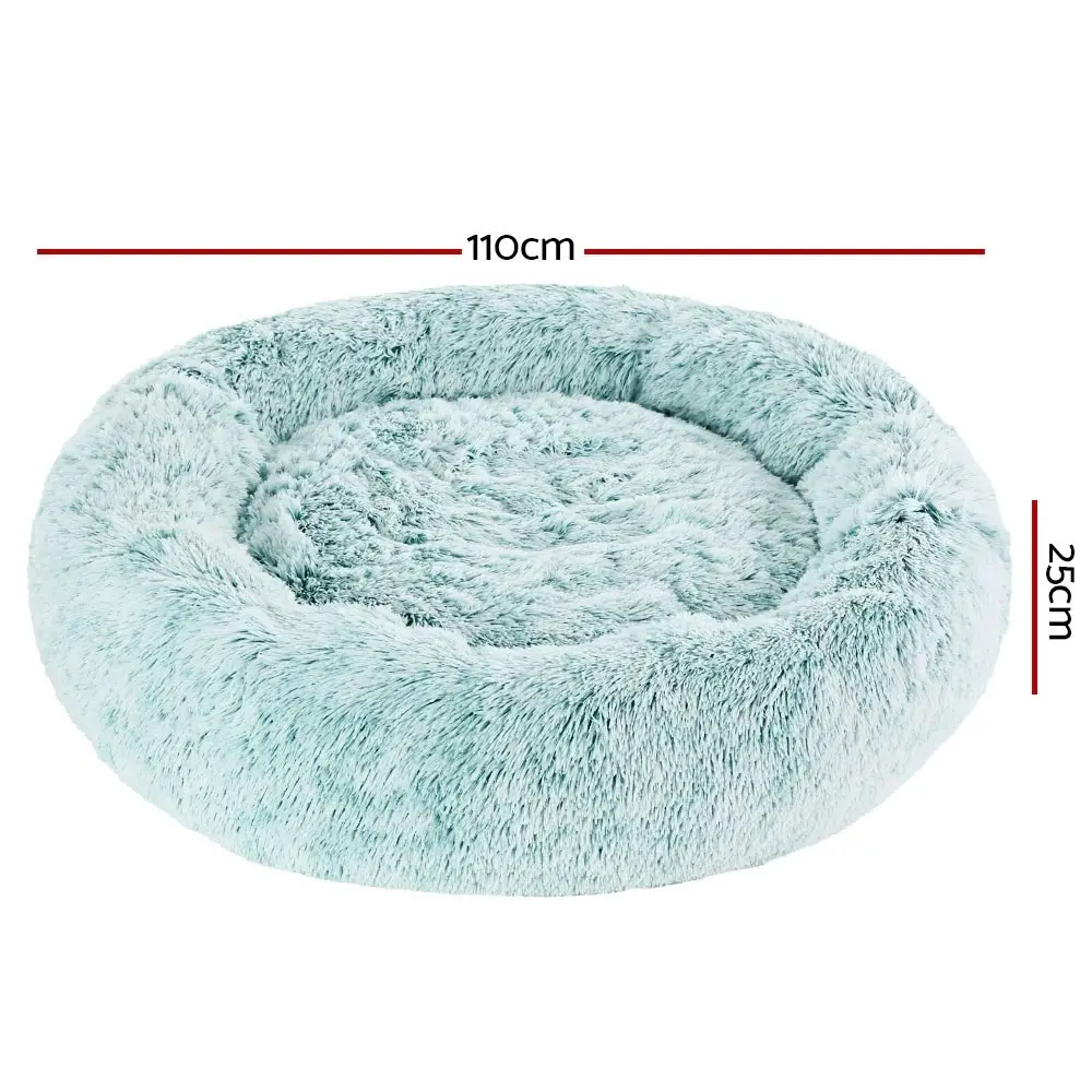 Plush Calming Dog Cat Round Pet Bed, S-XL, 6 colours