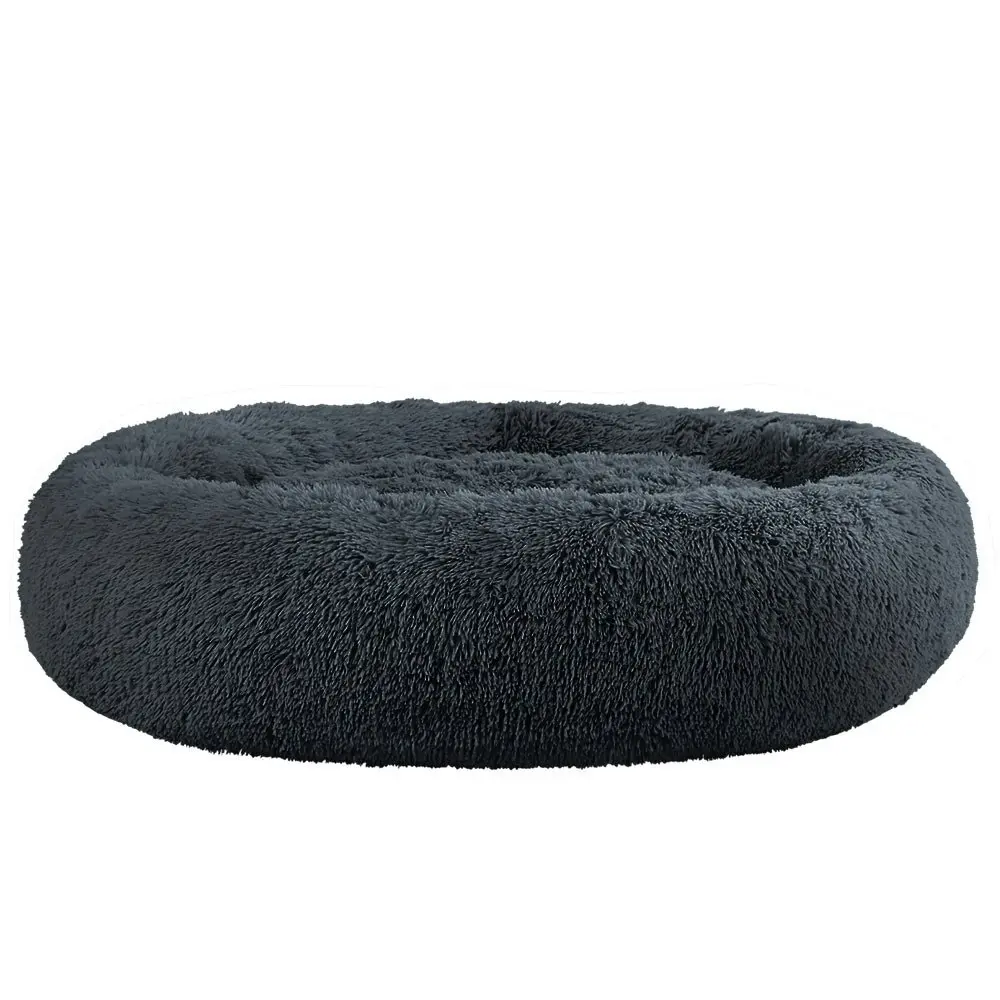 Plush Calming Dog Cat Round Pet Bed, S-XL, 6 colours