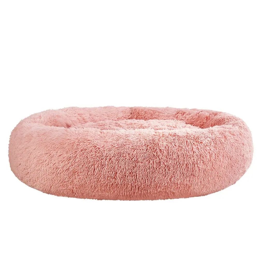 Plush Calming Dog Cat Round Pet Bed, S-XL, 6 colours