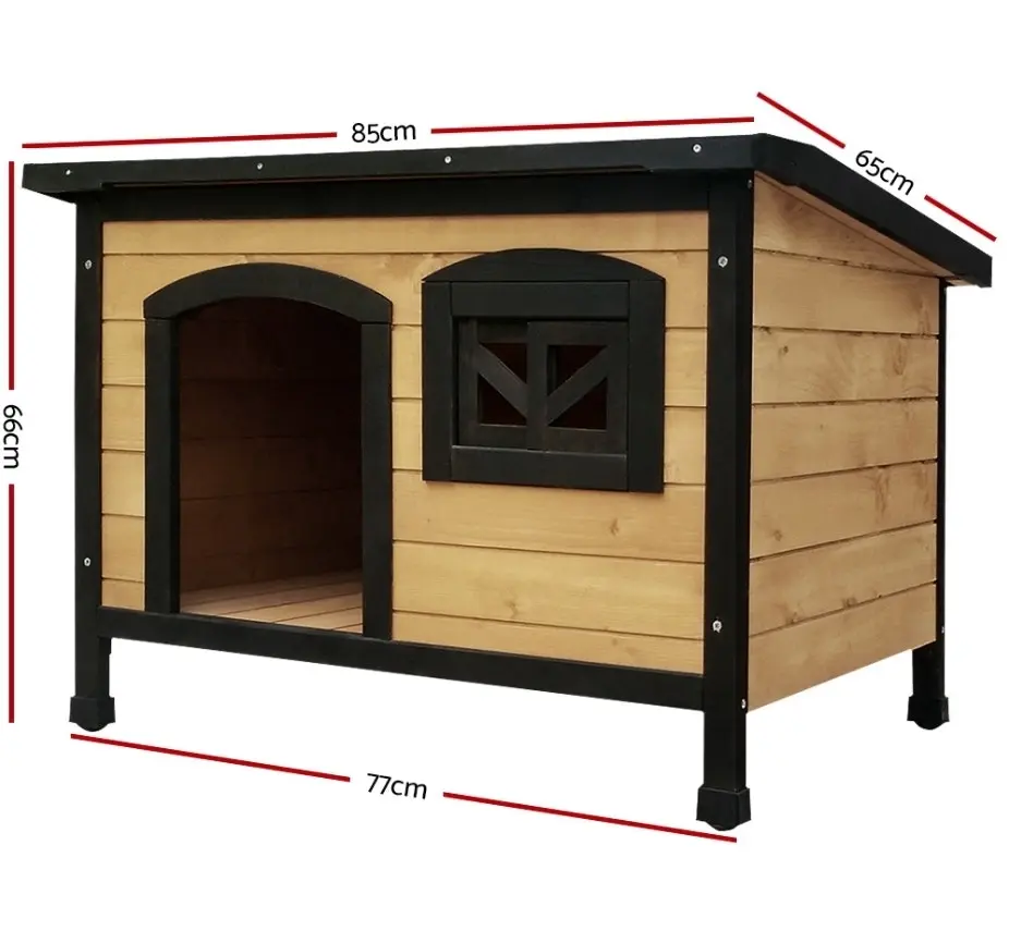 i.Pet M/L size Outdoor Weatherproof Wooden Dog Kennel